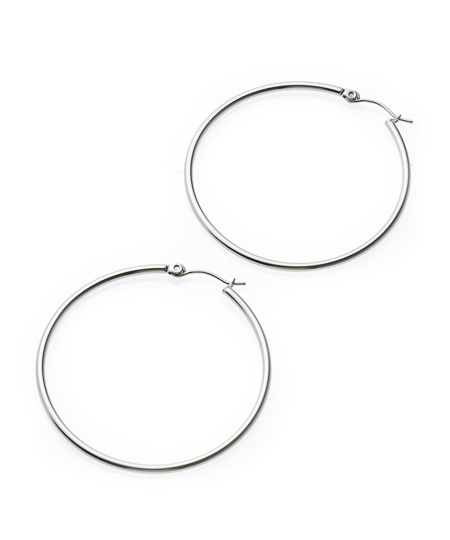 [Silver] Loop earrings 50mm