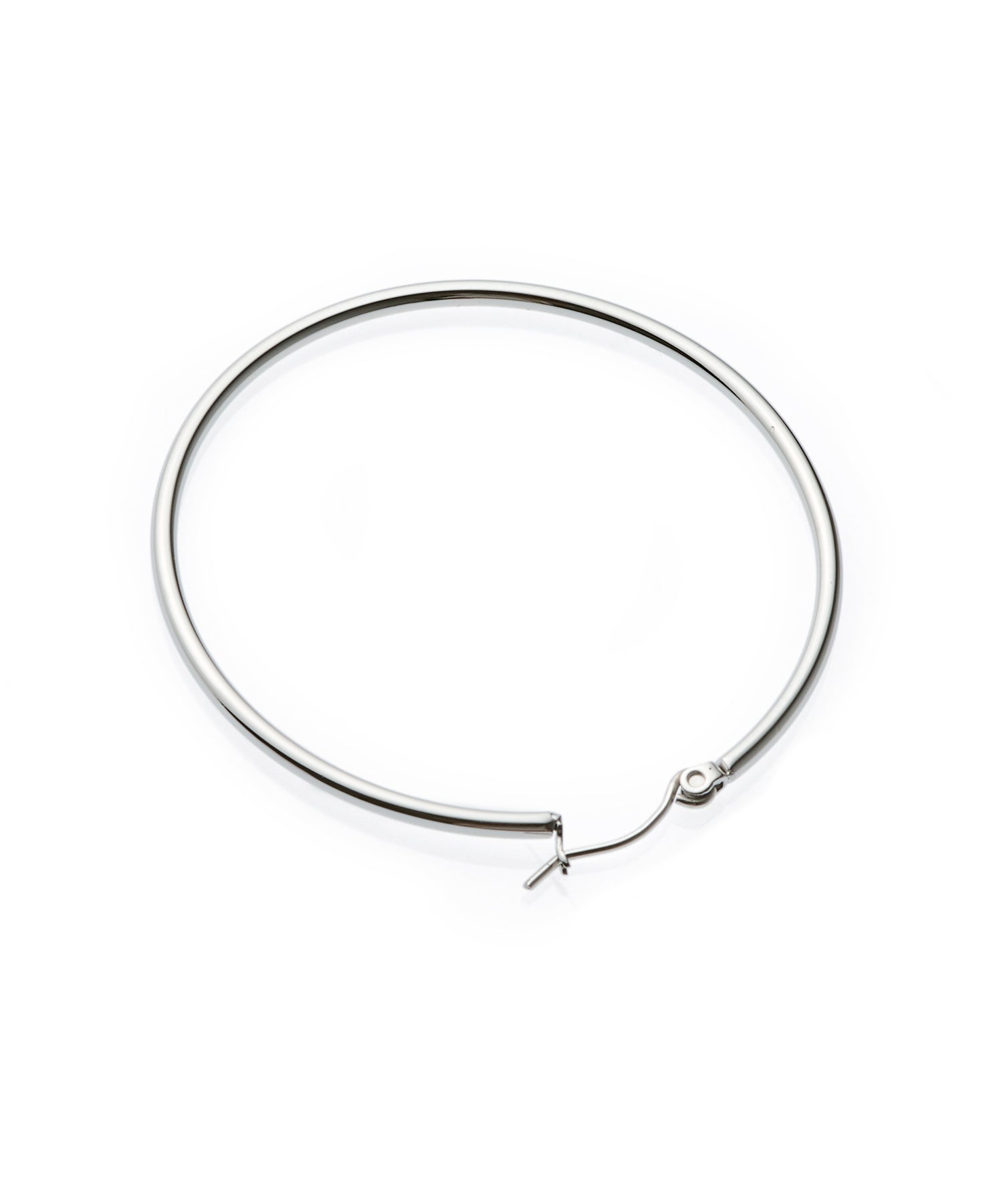 [Silver] Loop earrings 50mm