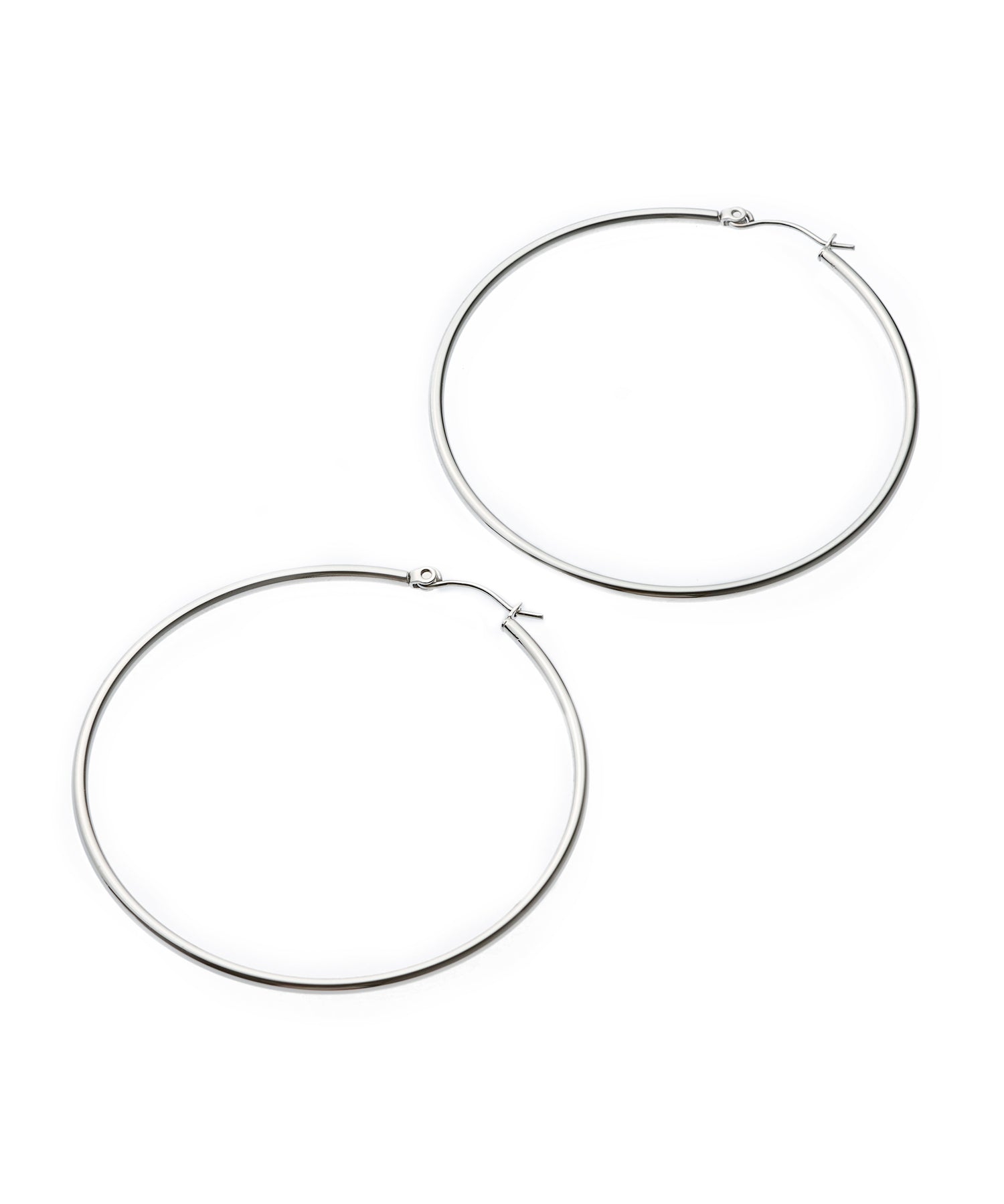[Silver] Loop earrings 60mm