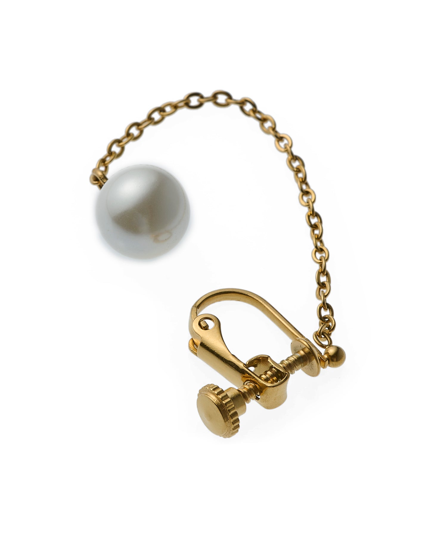 [Gold] Swing Pearl Earrings