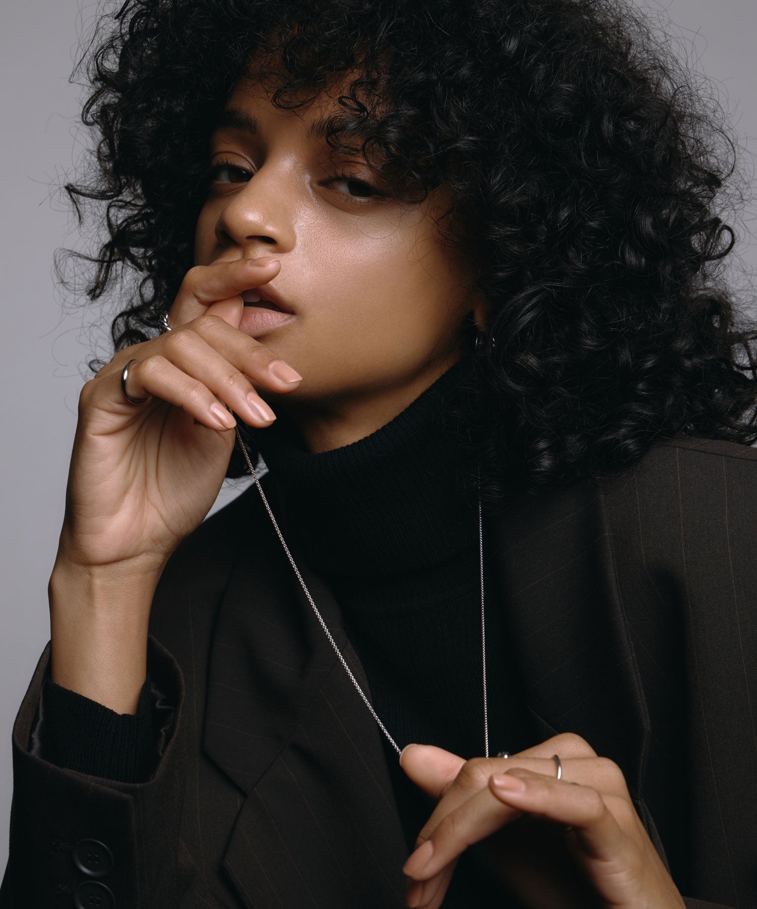 [Silver] 2way chain necklace