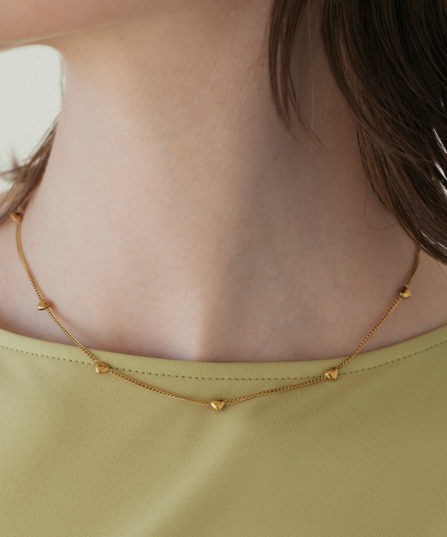 [Gold] Heart Chain Necklace