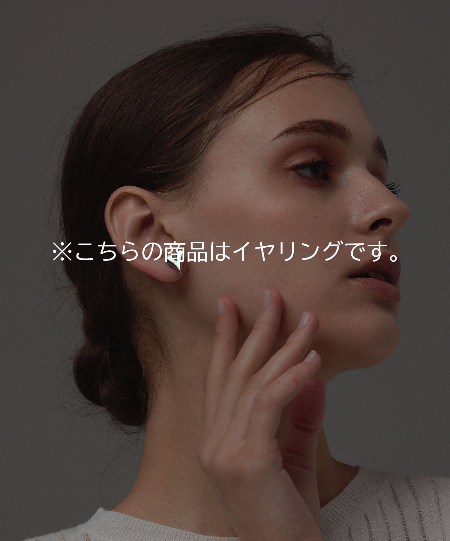 [シルバー]シンプルハートイヤリング