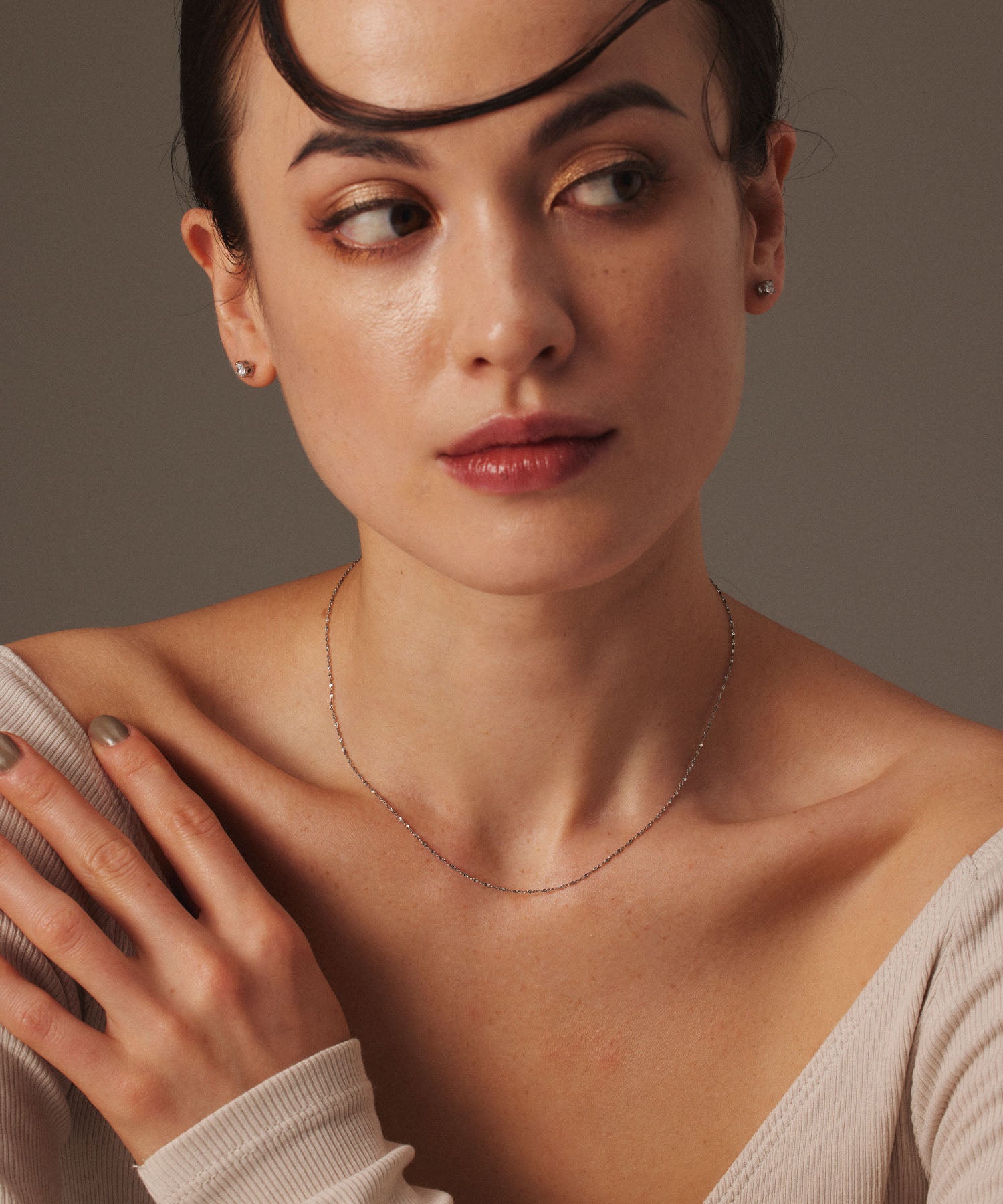 [Silver] Zirconia earrings