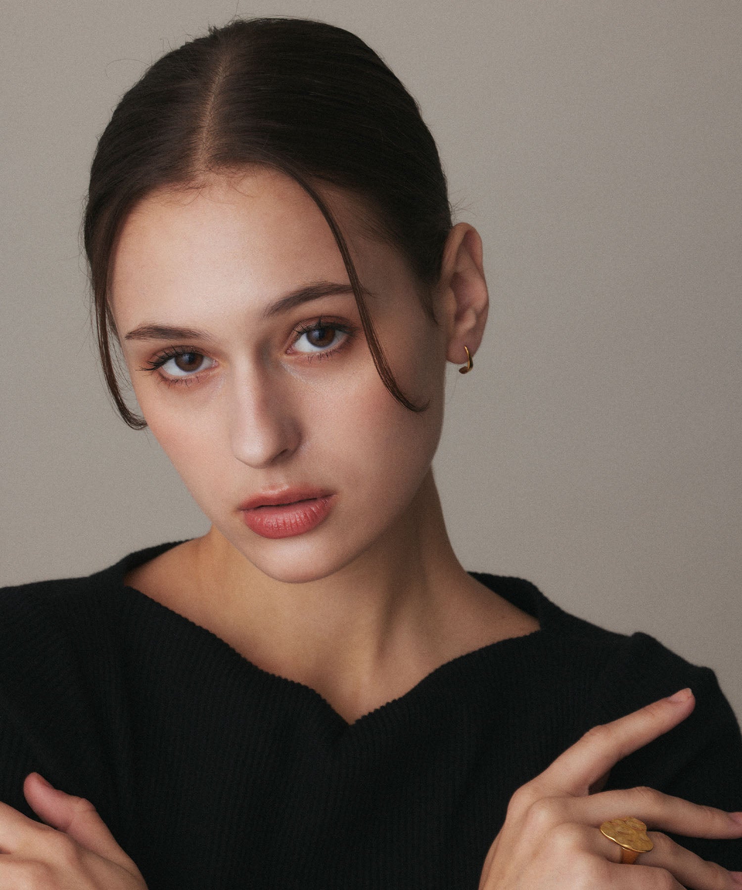 [Gold] Flat Icicle Earrings