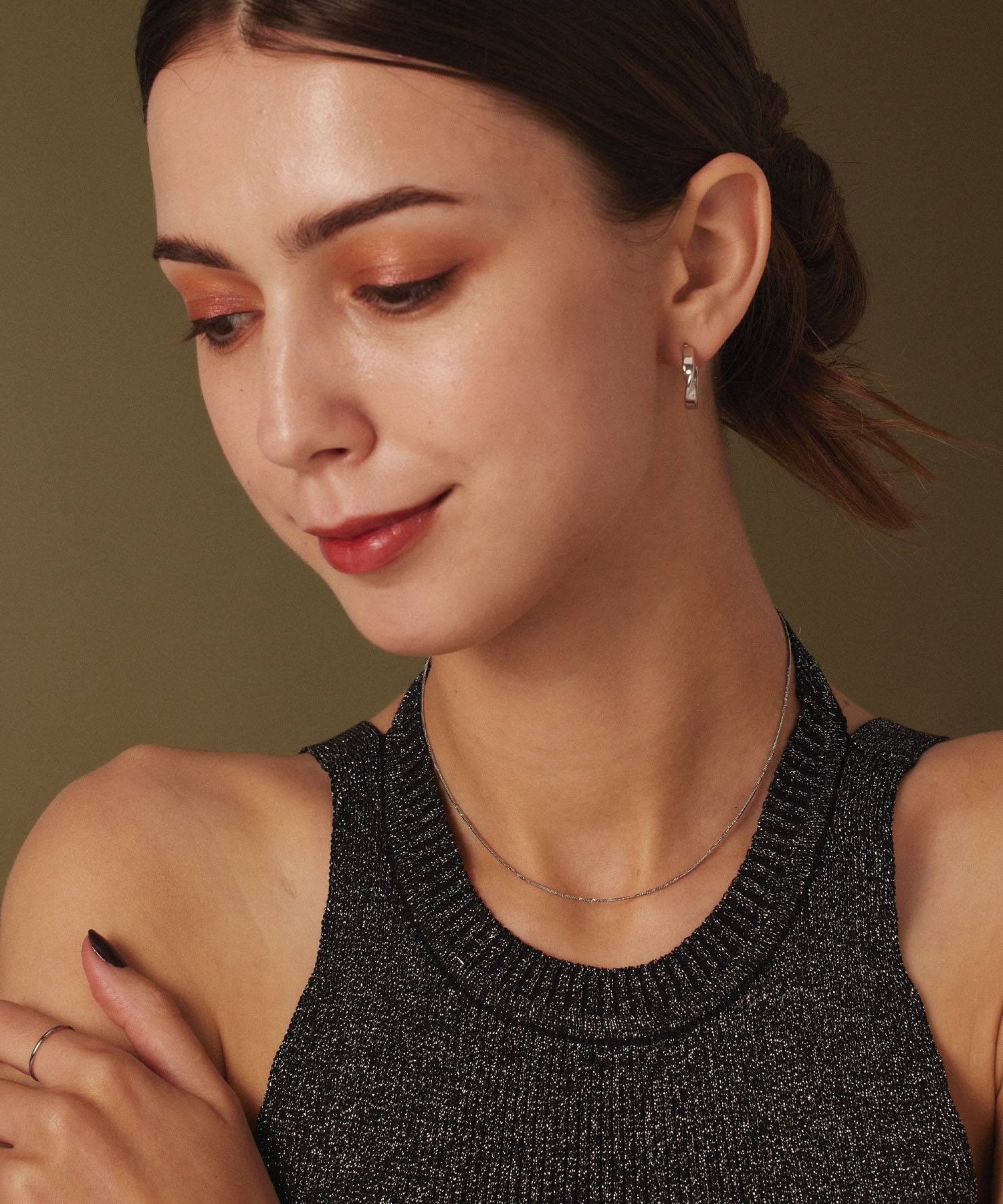 [Silver] Shave Earrings