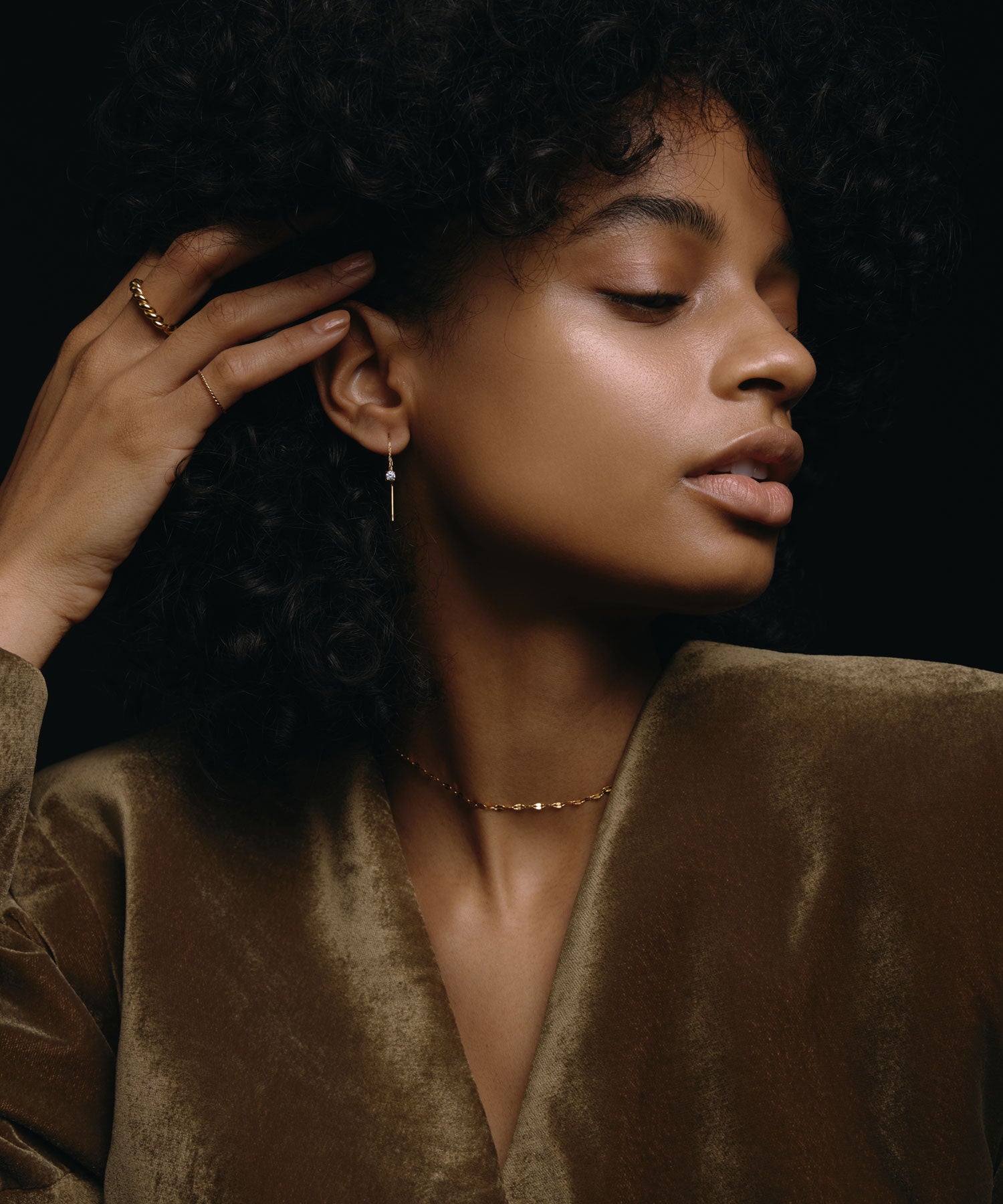 [ゴールド]ツイストフープリング