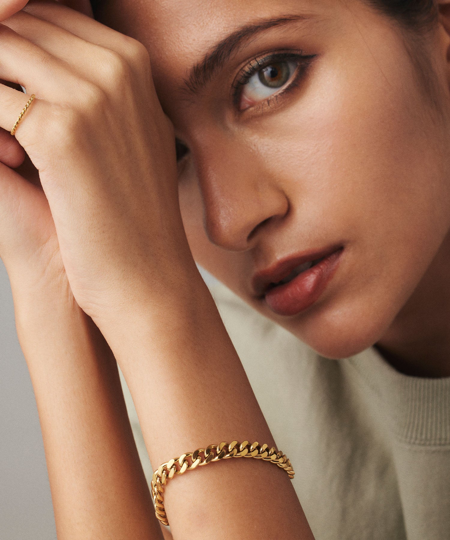 [Gold] Chain Bracelet/8mm