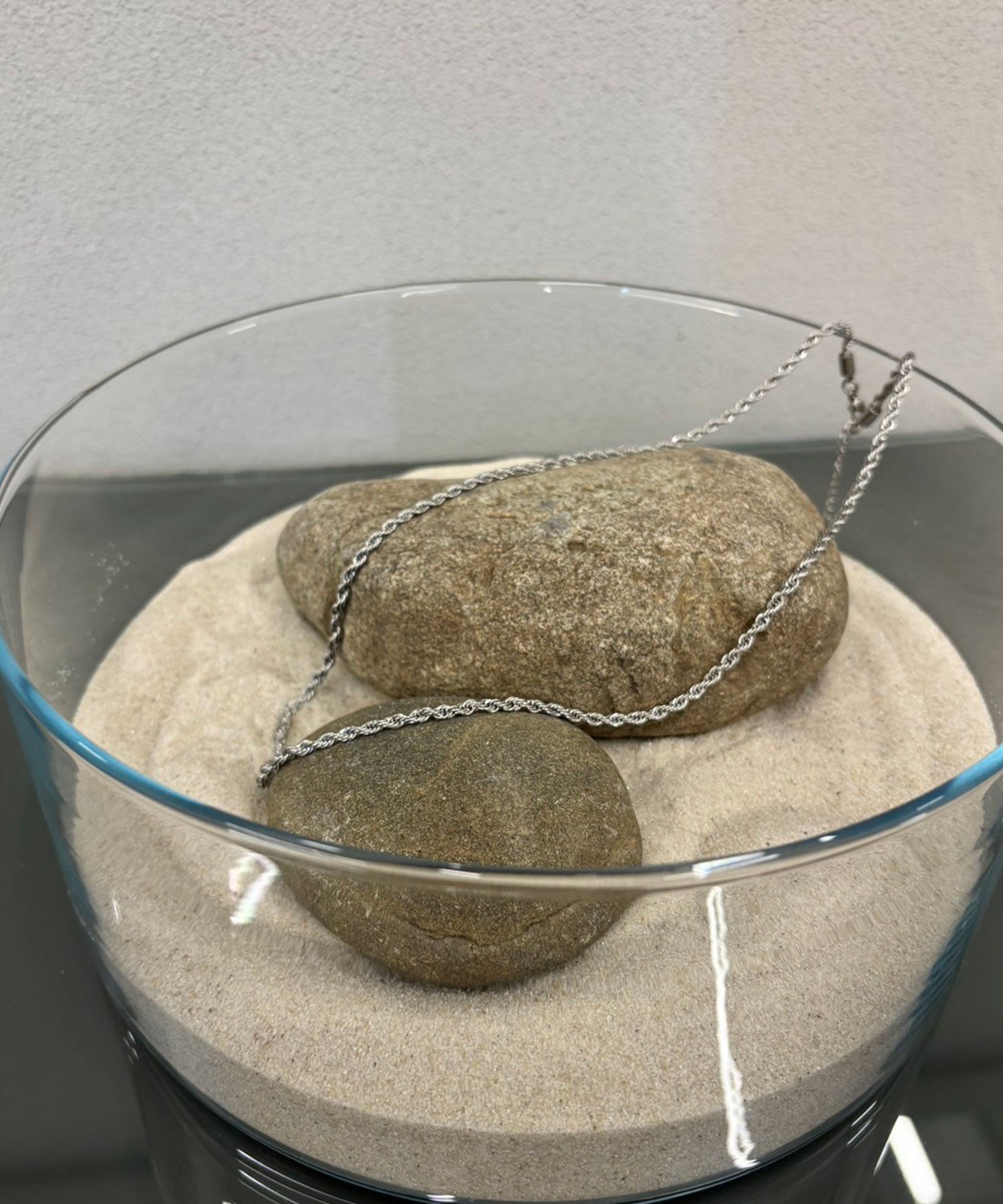 [シルバー]ブレイディドネックレス50cm