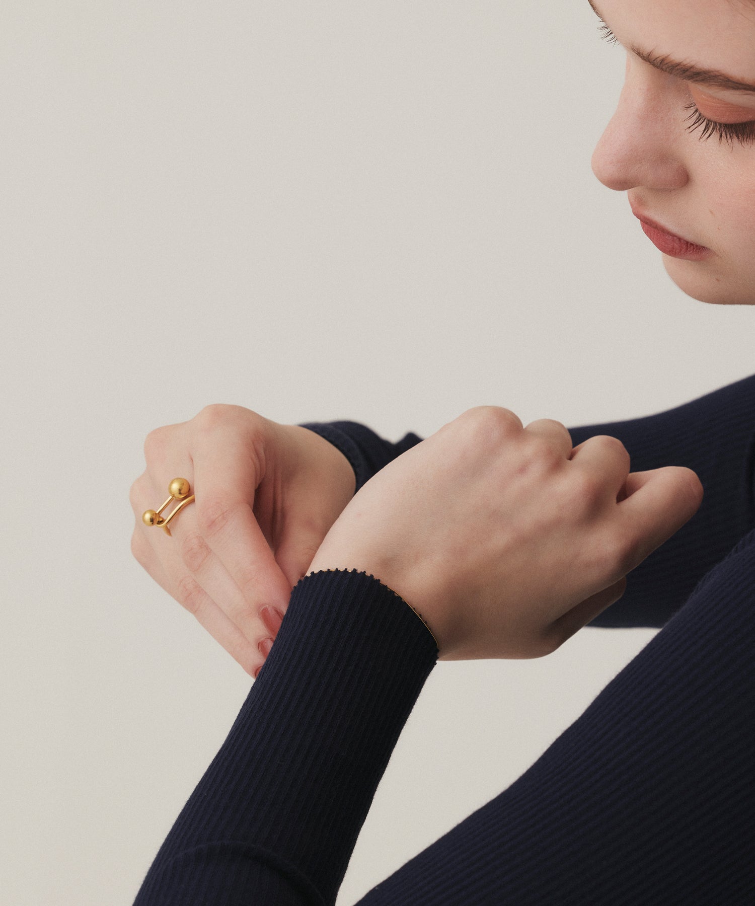 [Gold] Ball Hook Ring
