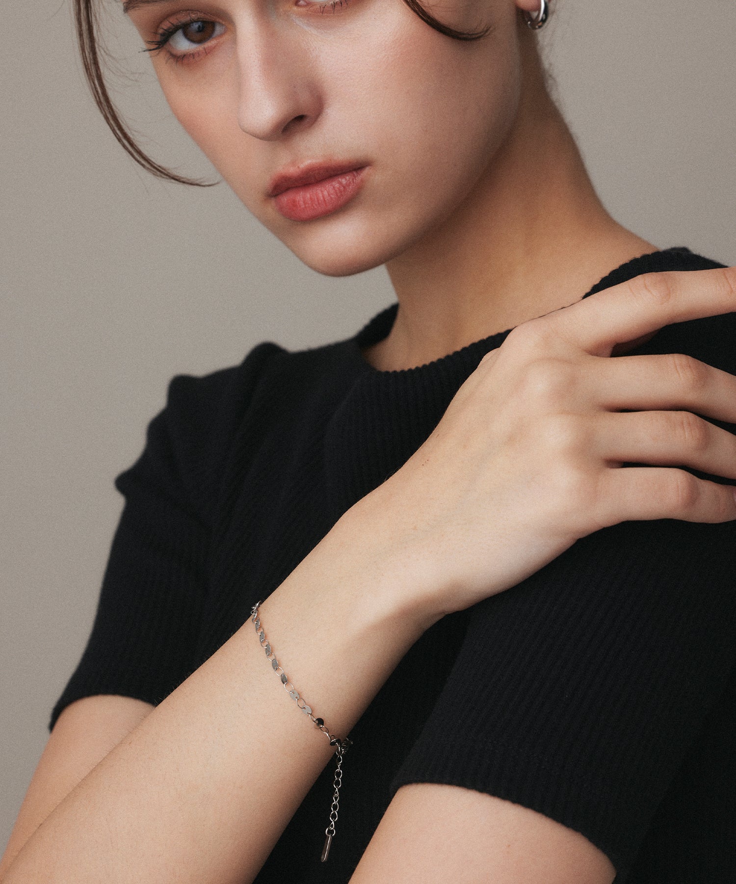 [Silver] Petal Chain Bracelet