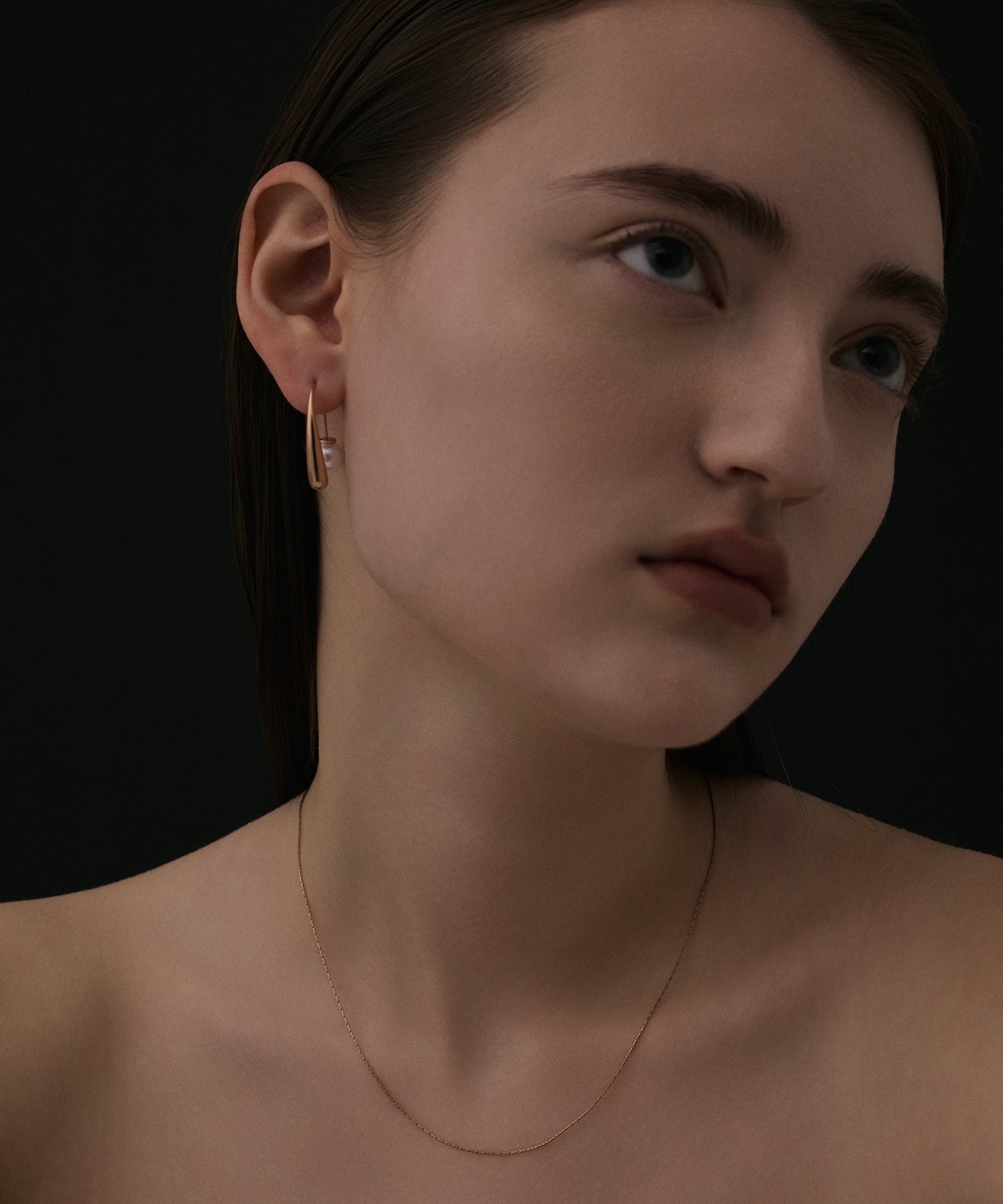 [ピンクゴールド]2wayパールアイシクルピアス