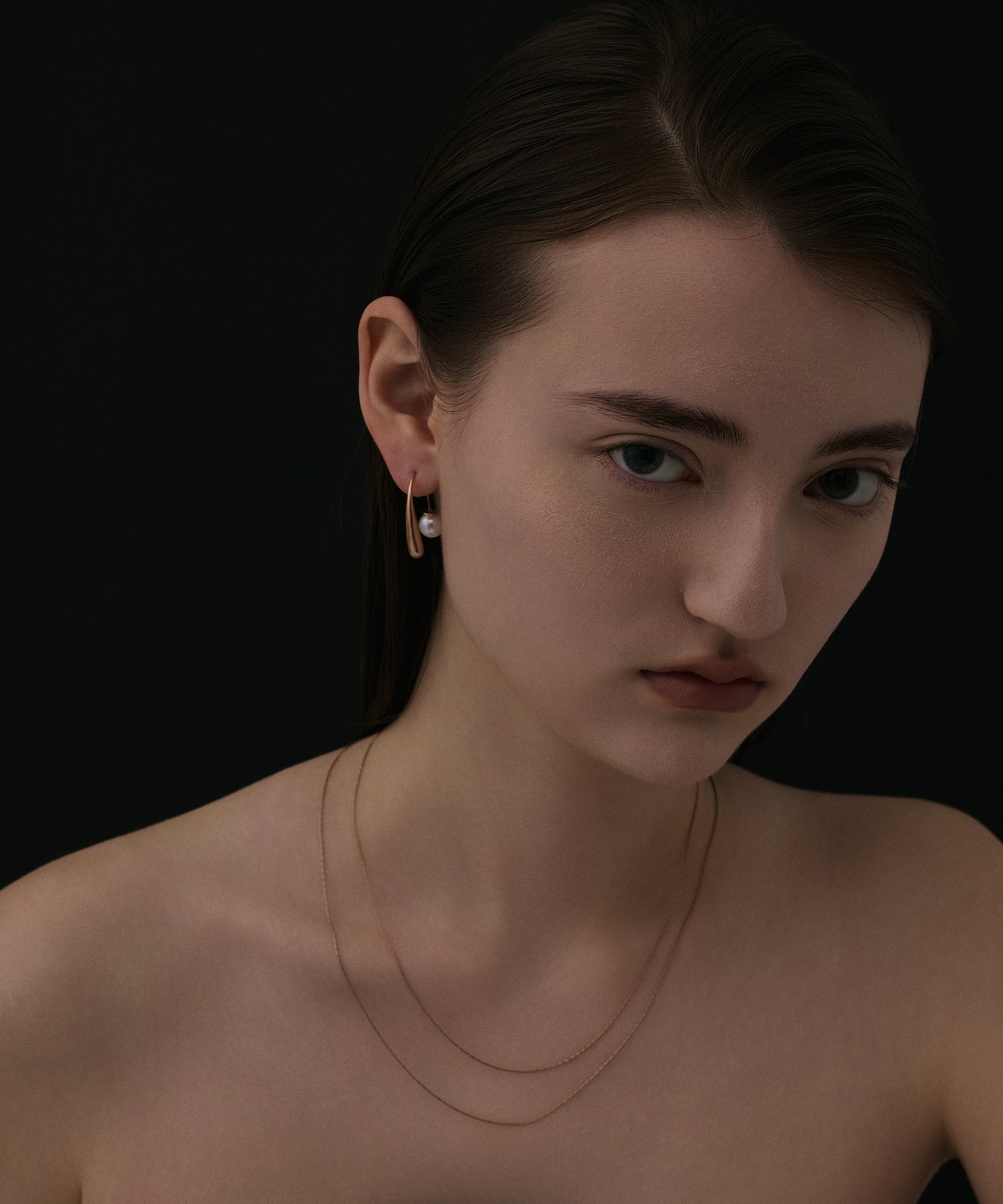 [ピンクゴールド]2wayパールアイシクルピアス