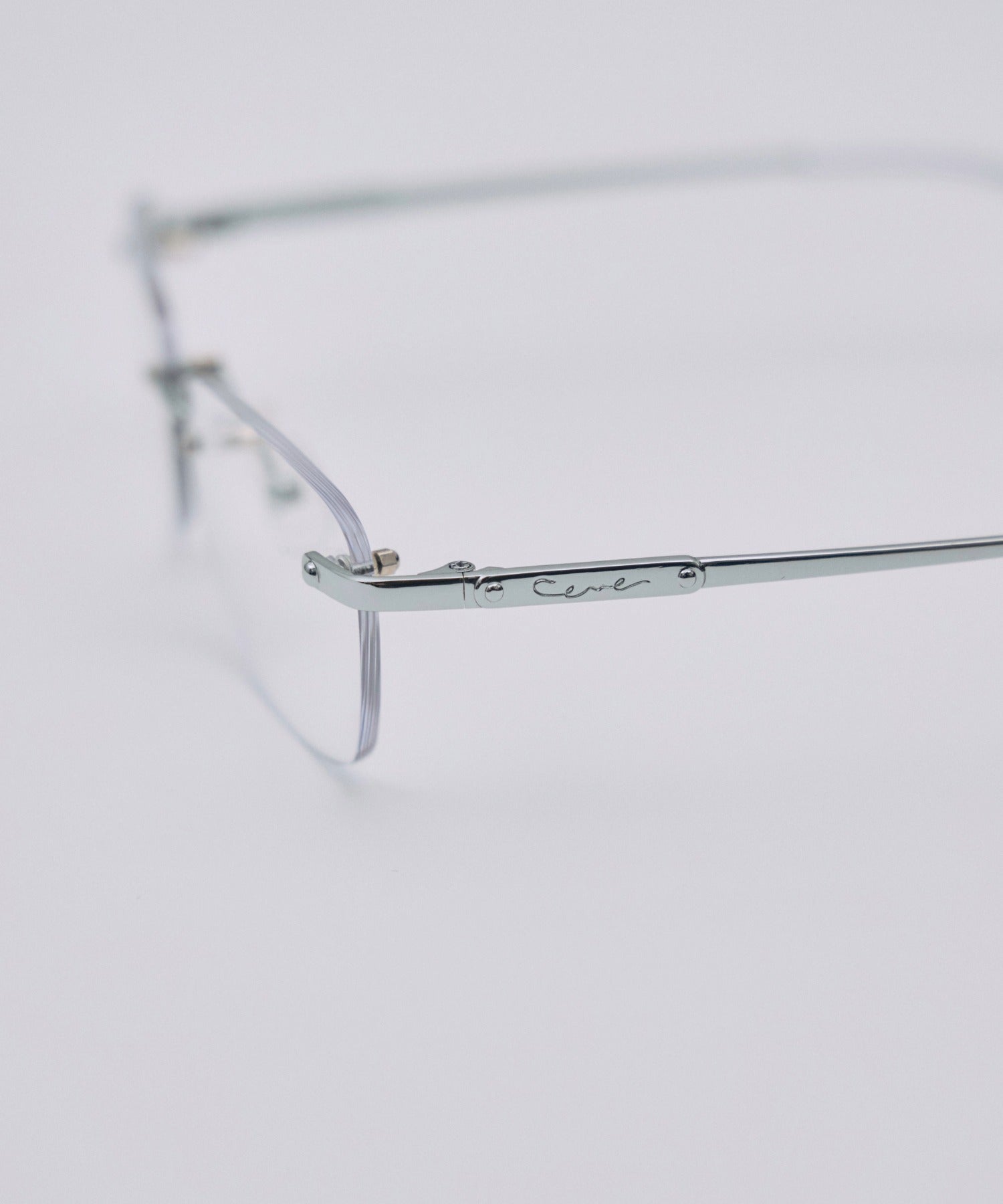 [クリア]スクエアリムレスアイウェア