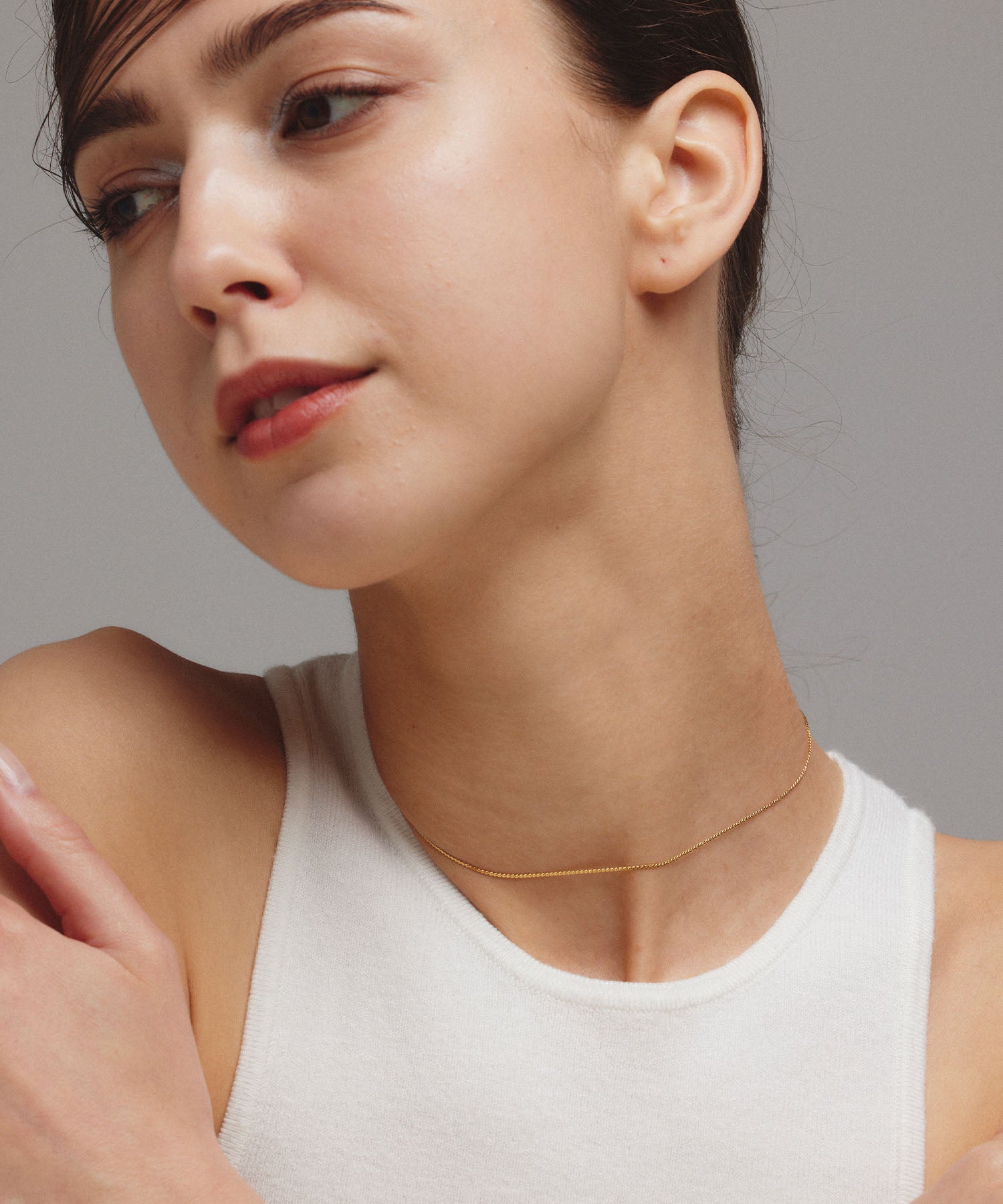 [Gold] Twist Sneaker Necklace / 34cm 