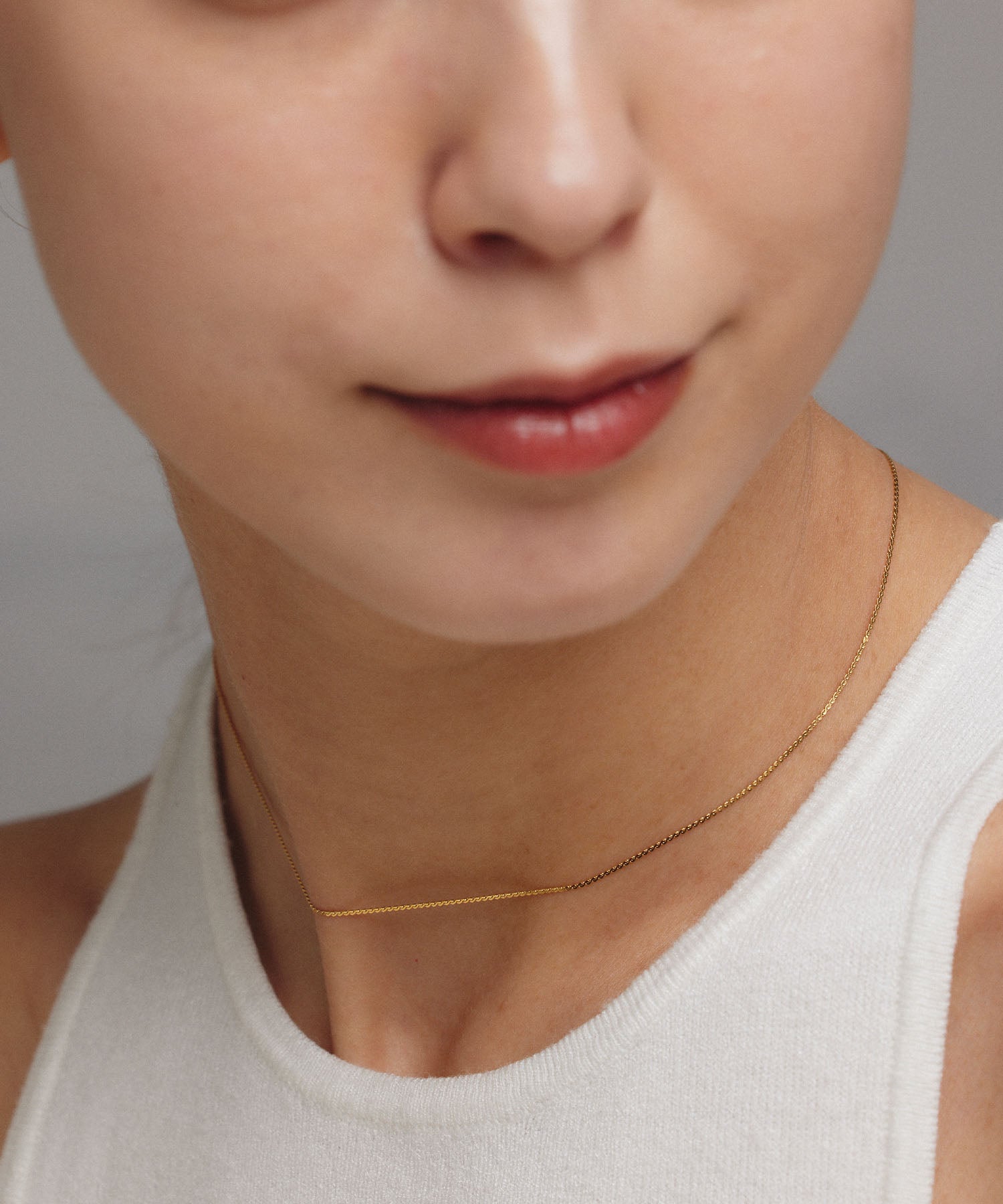 [Gold] Twist Sneaker Necklace / 34cm 