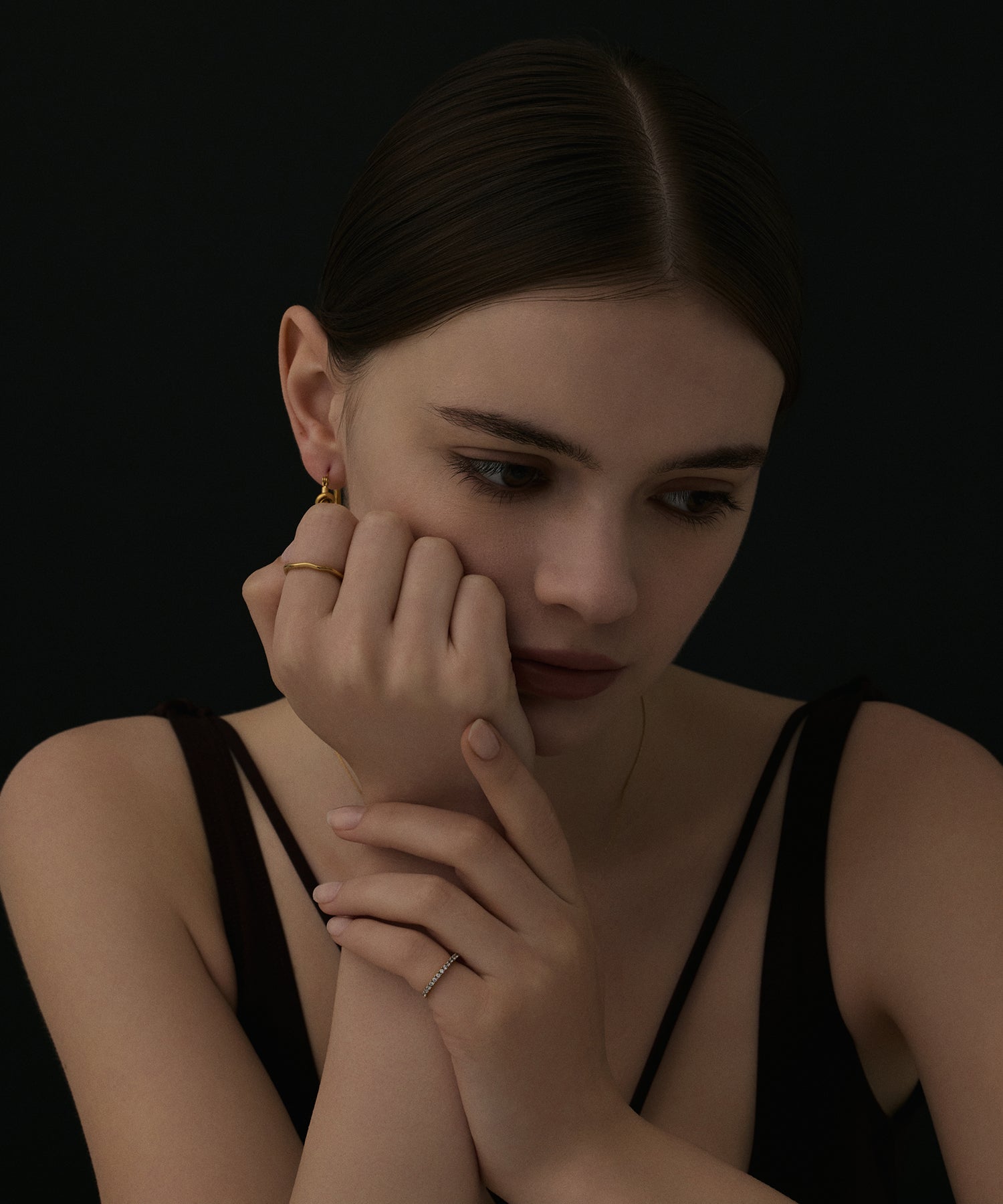 [ゴールド]ジルコニアピンキーリング