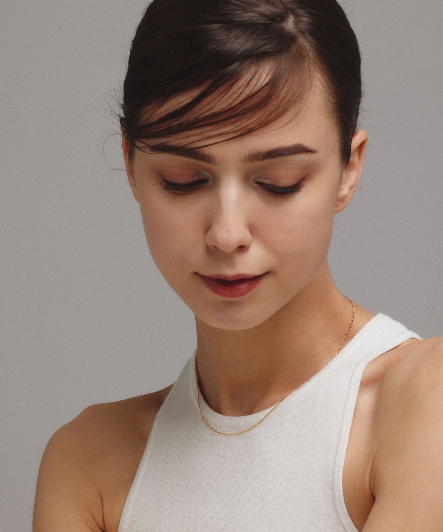 [Gold] Twist Sneaker Necklace / 39cm 
