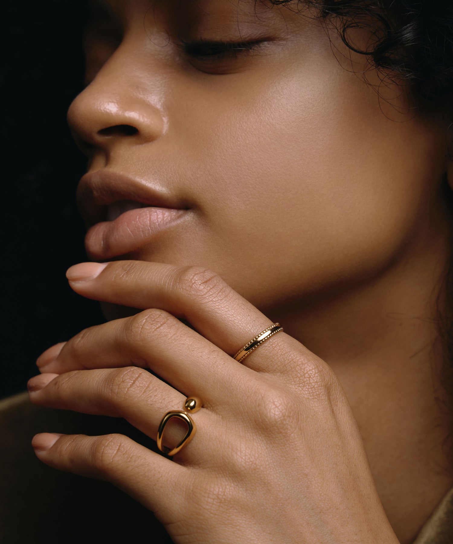 [Gold] Hold Line Ring