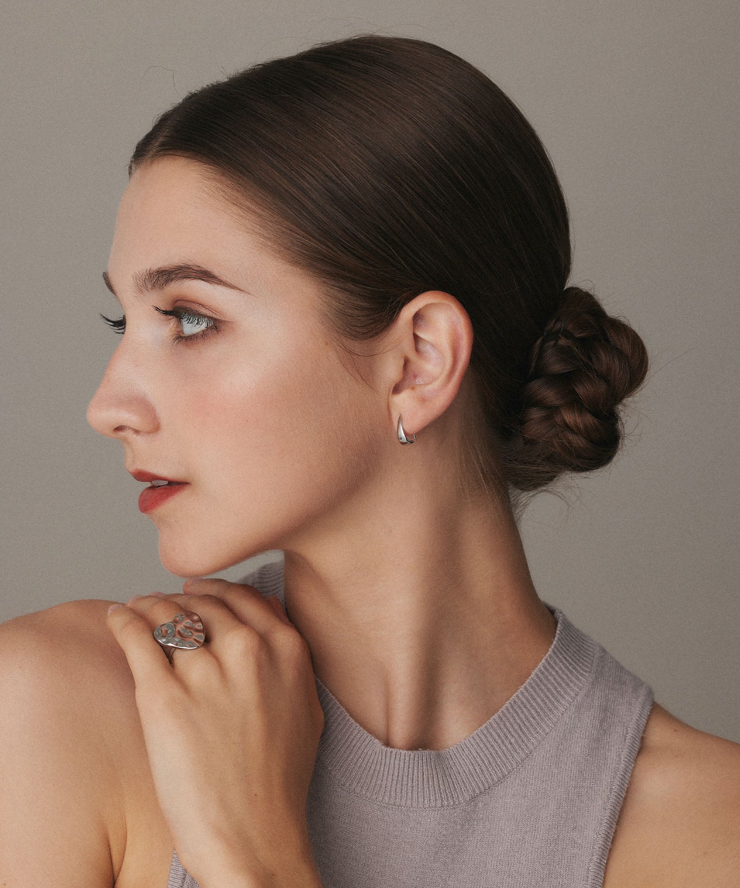 [Silver] Flat Icicle Earrings