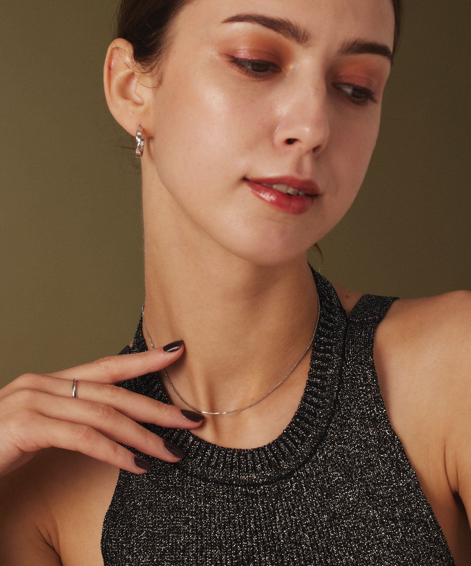 [Silver] Shave Earrings
