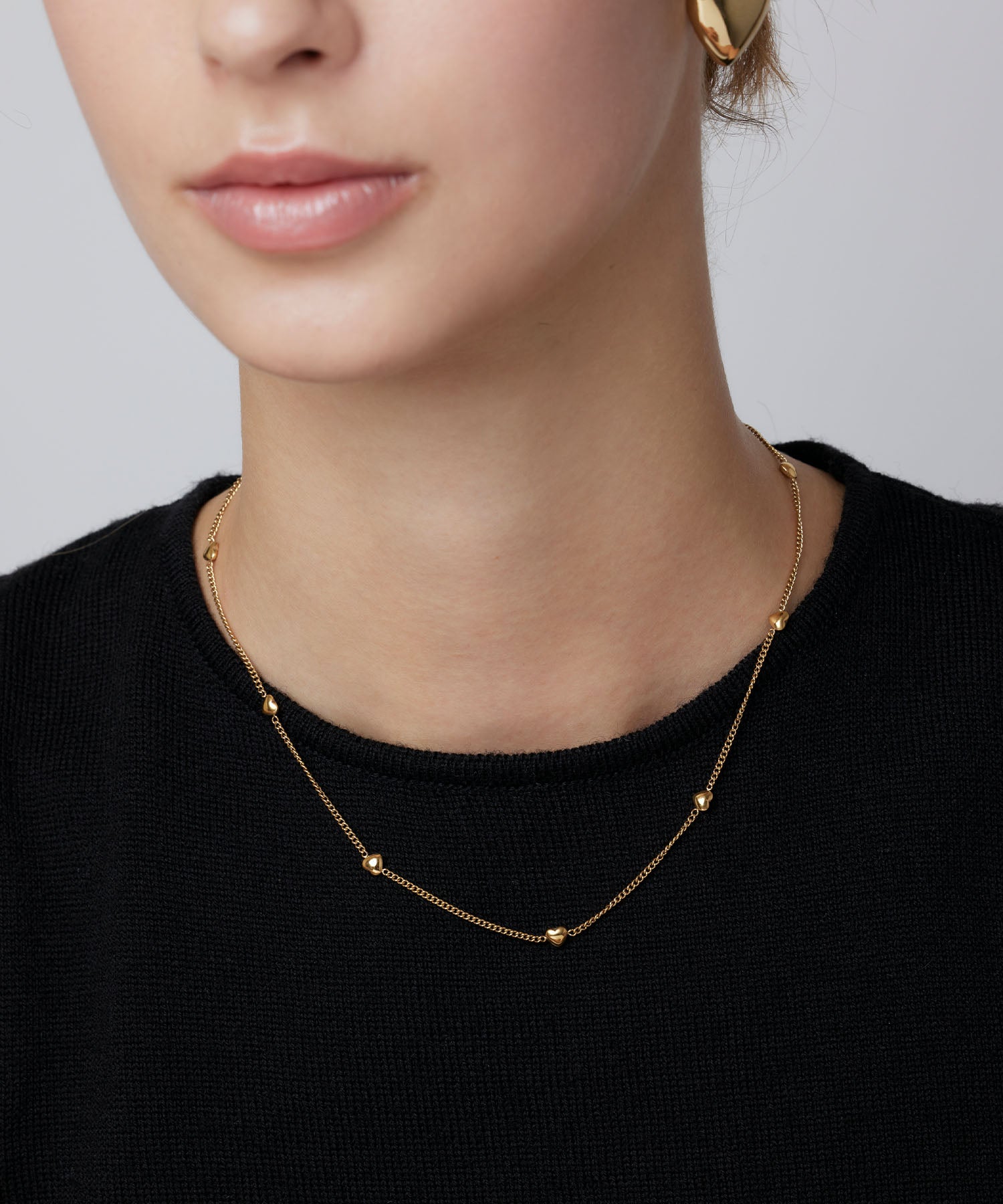 [Gold] Heart Chain Necklace