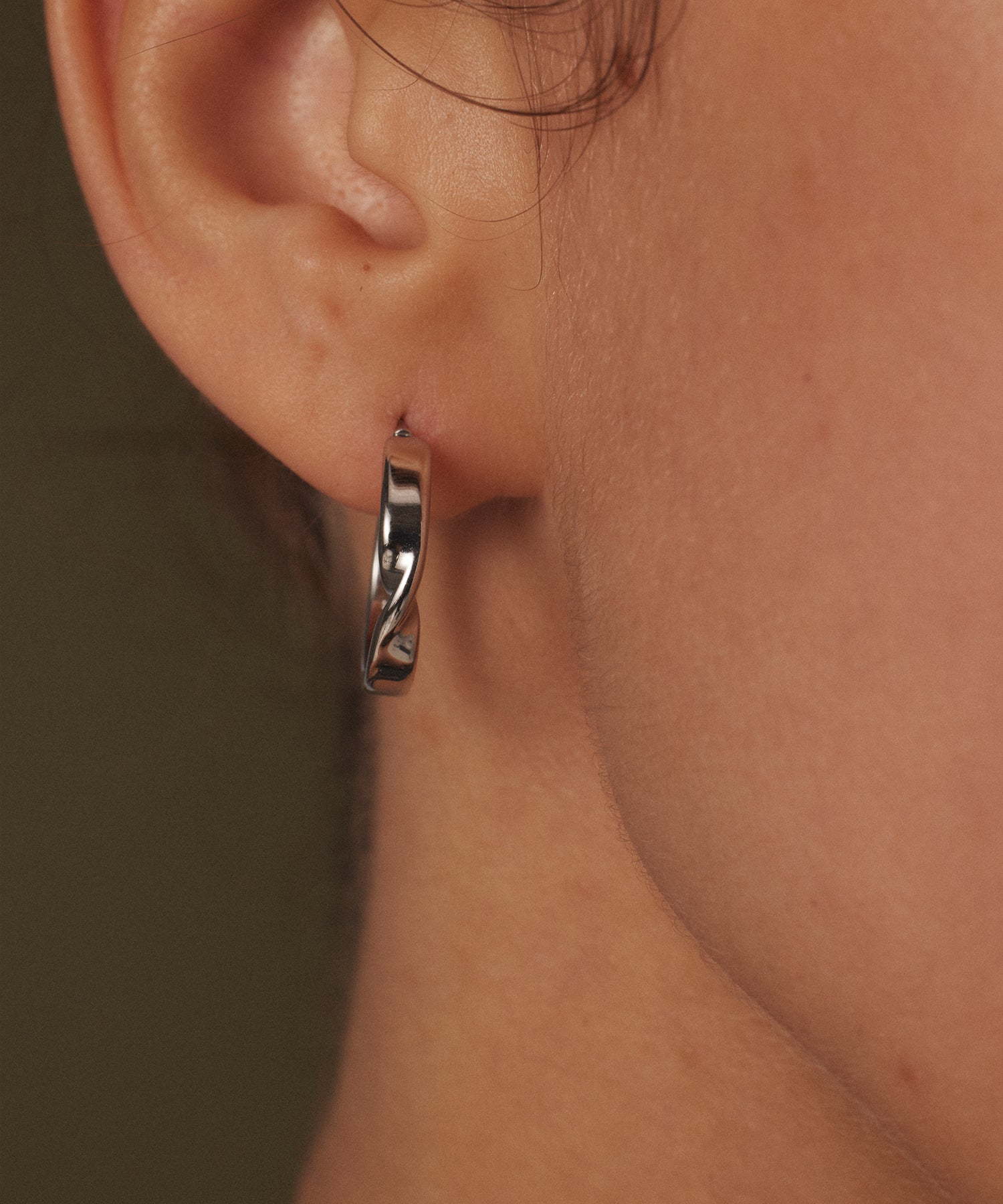 [Silver] Shave Earrings