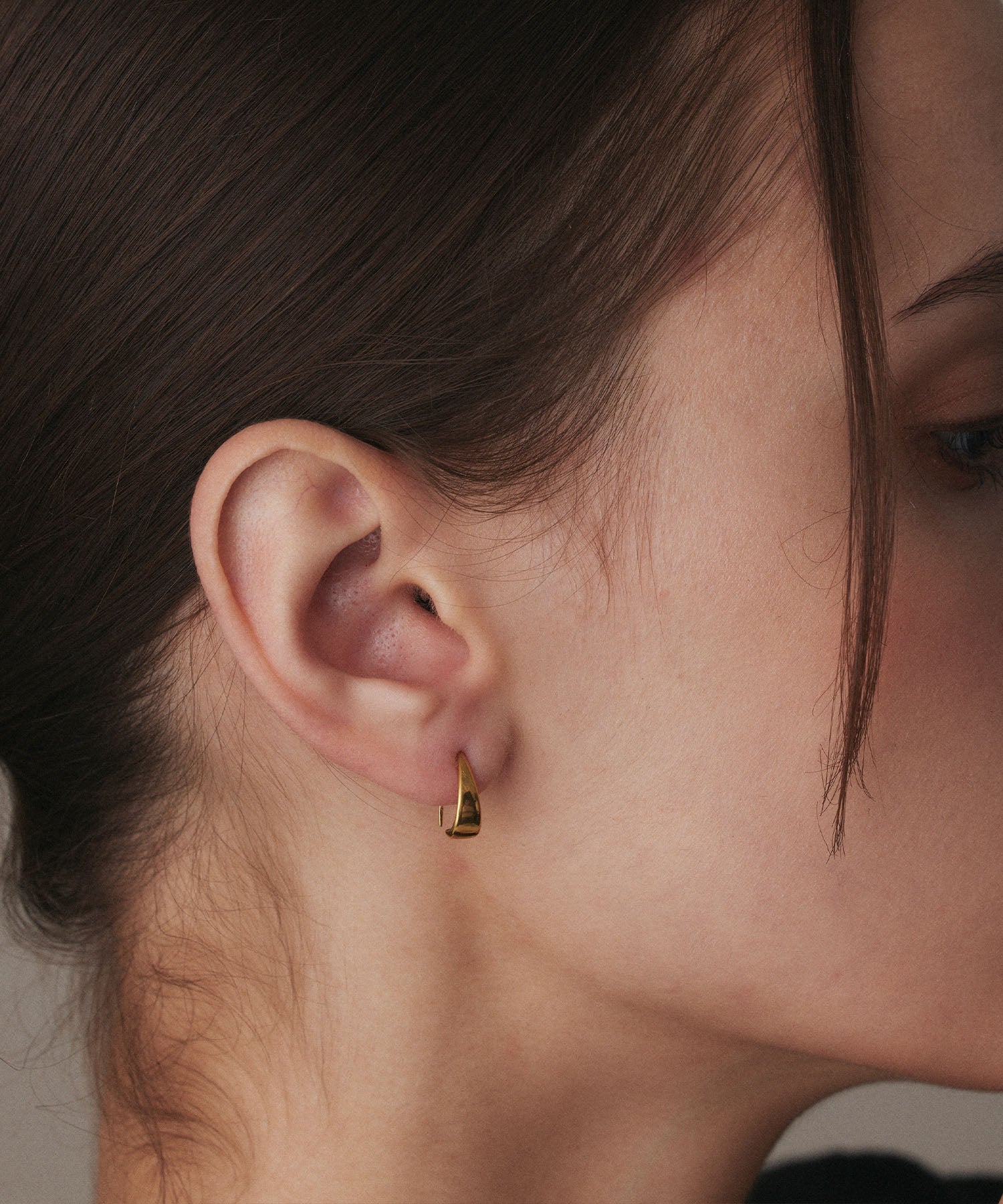 [Gold] Flat Icicle Earrings