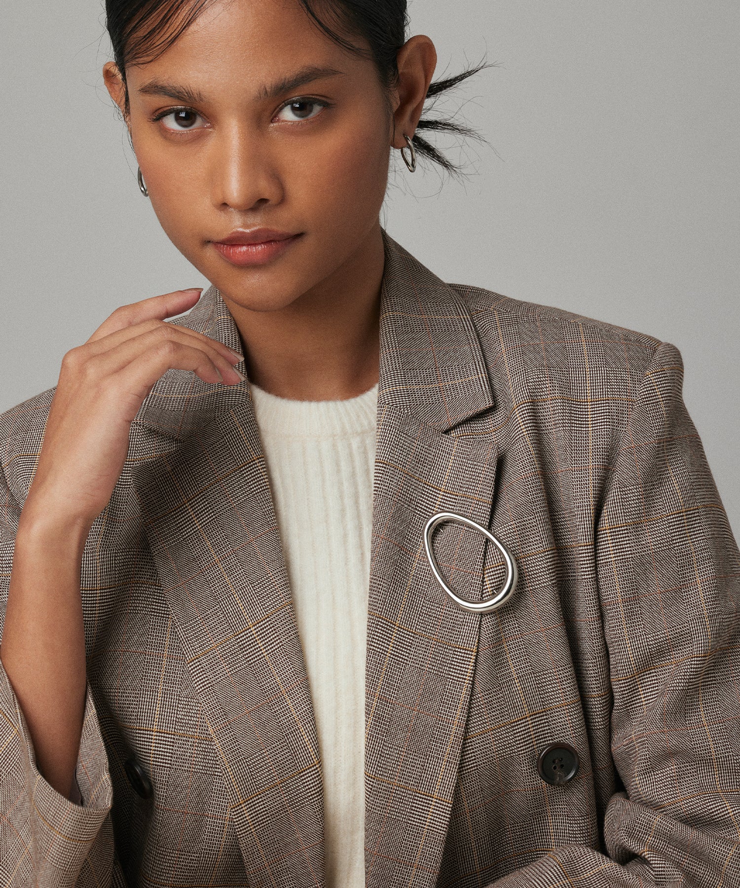 [Silver] Round Brooch