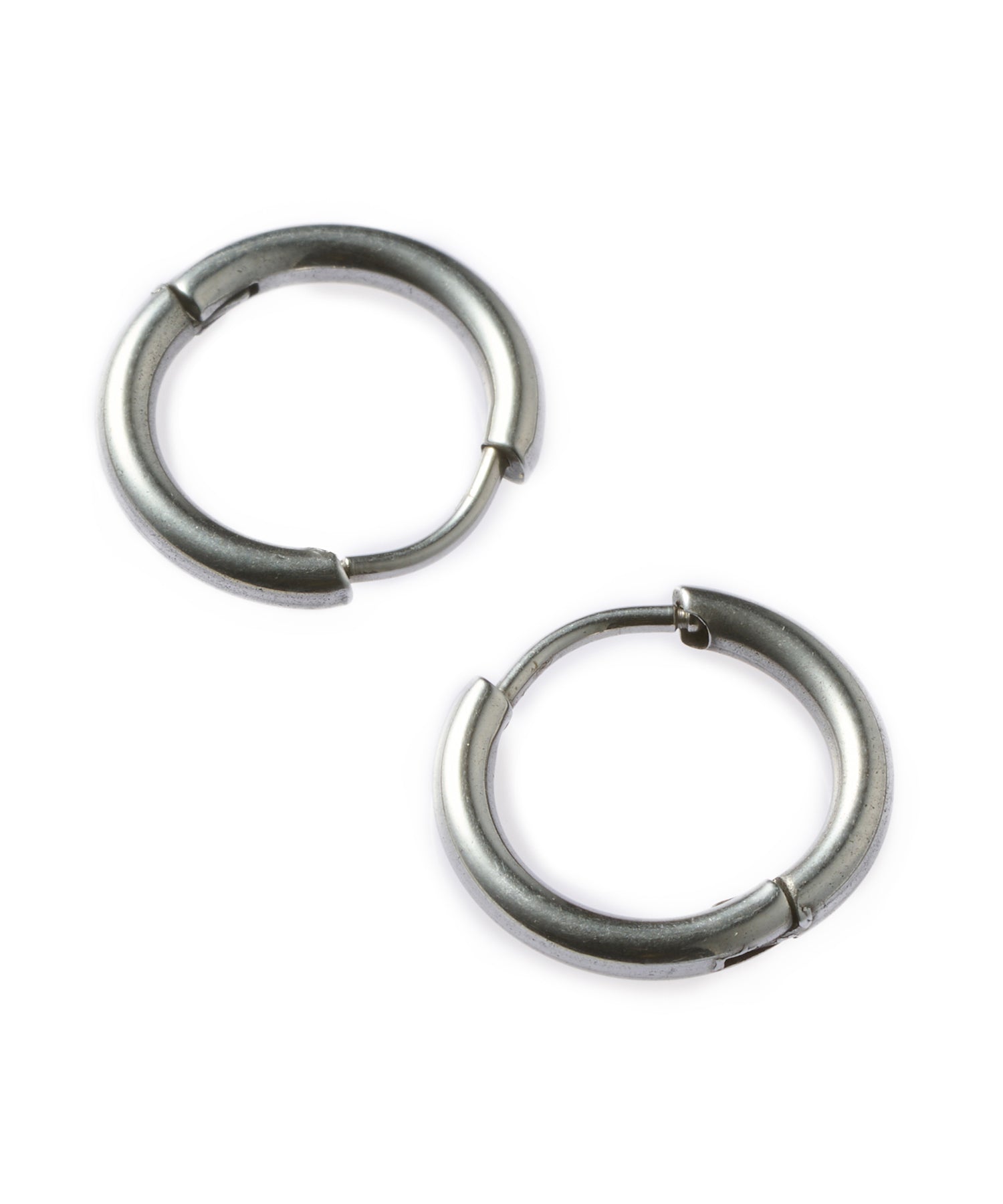 [シルバー]ワンタッチループピアス14mm