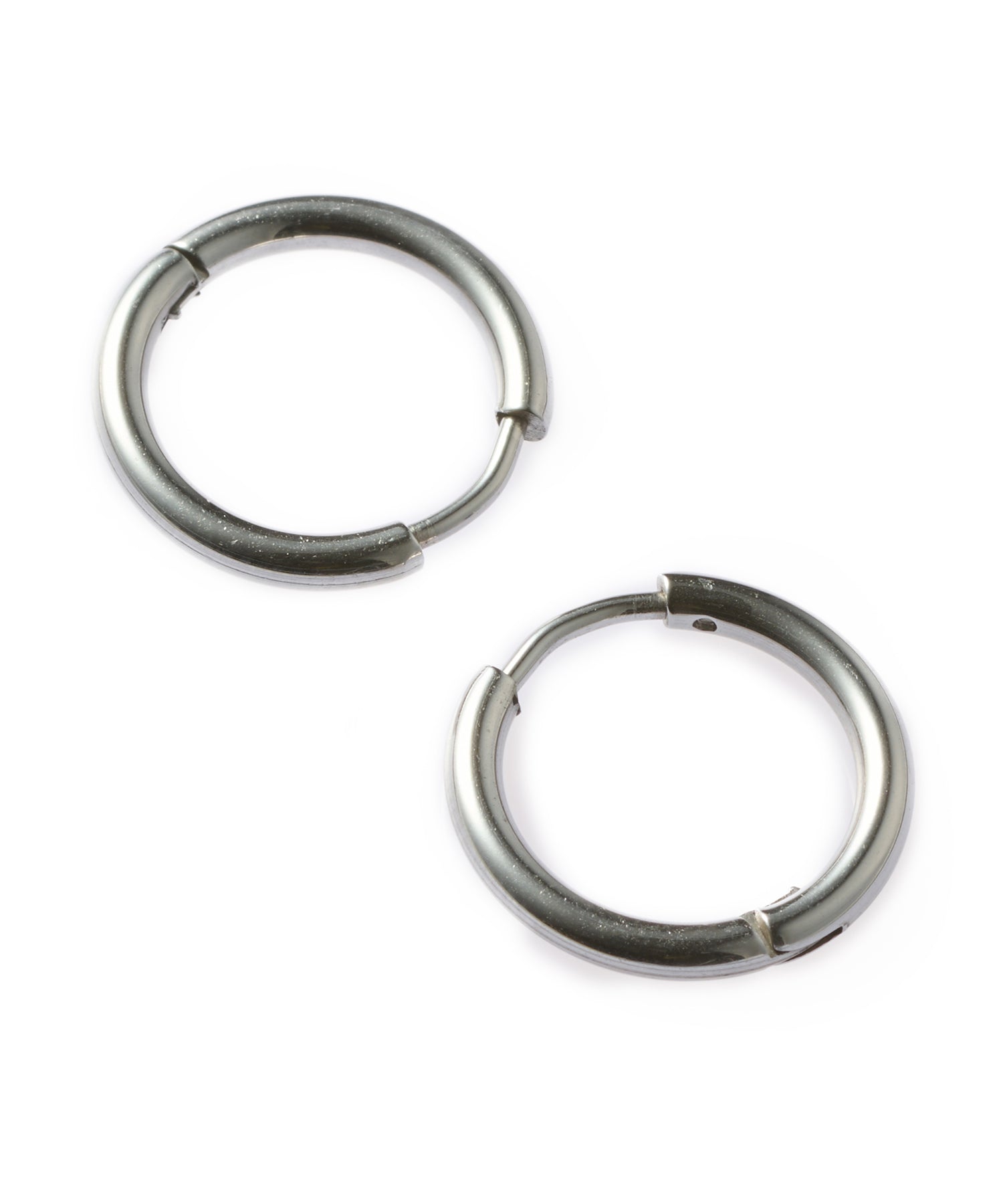 [シルバー]ワンタッチループピアス16mm