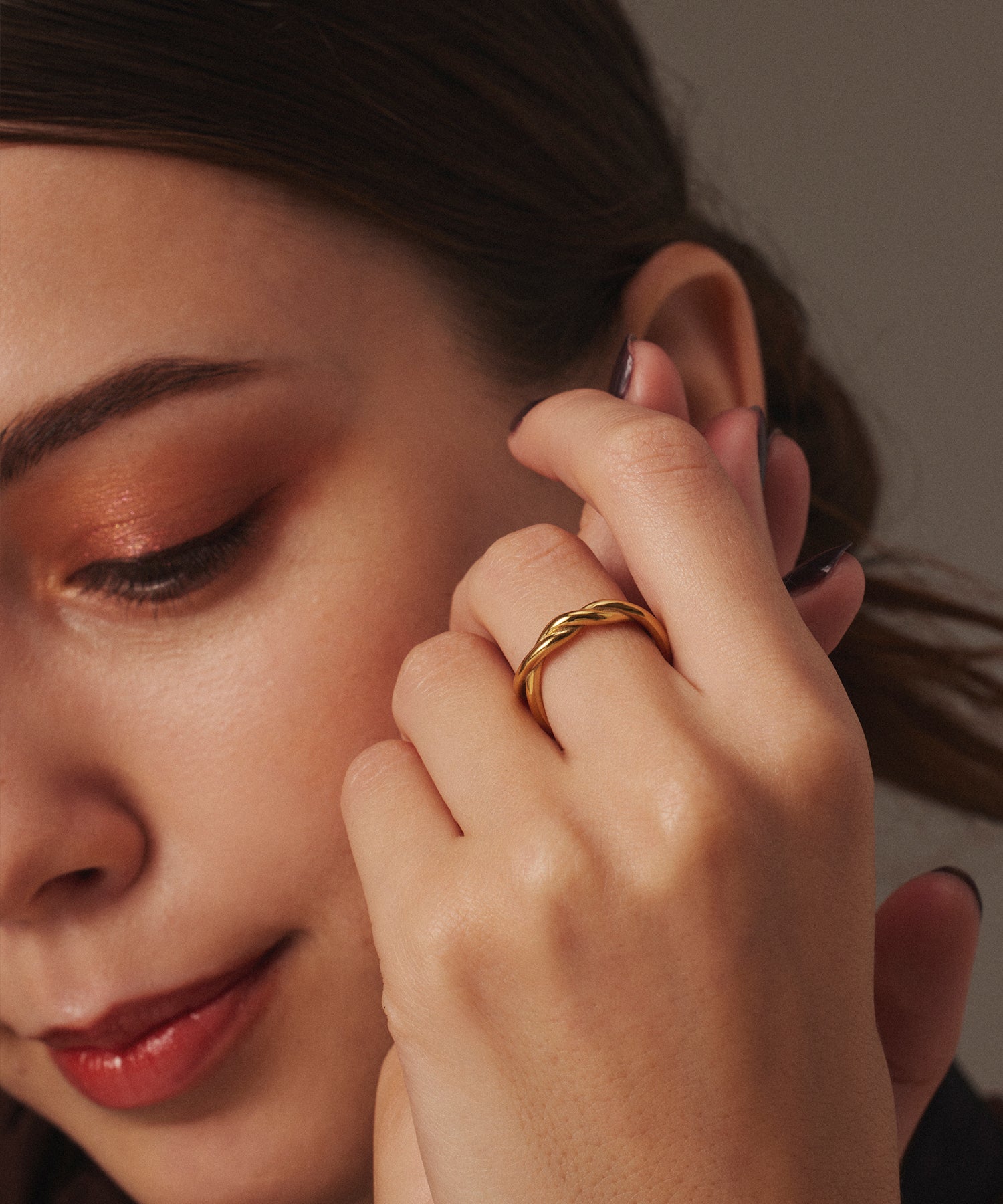 [Gold] Twist Rope Ring