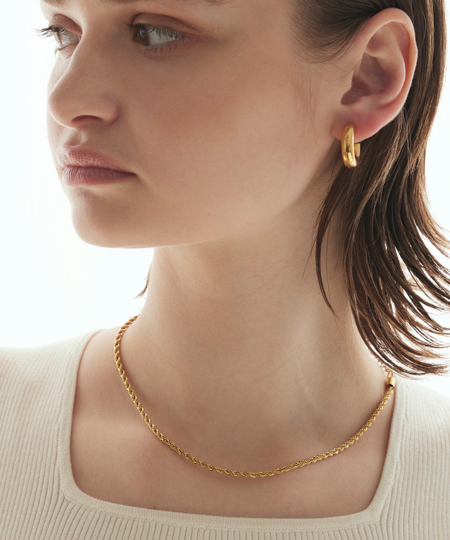 ゴールド]ブレイディドネックレス