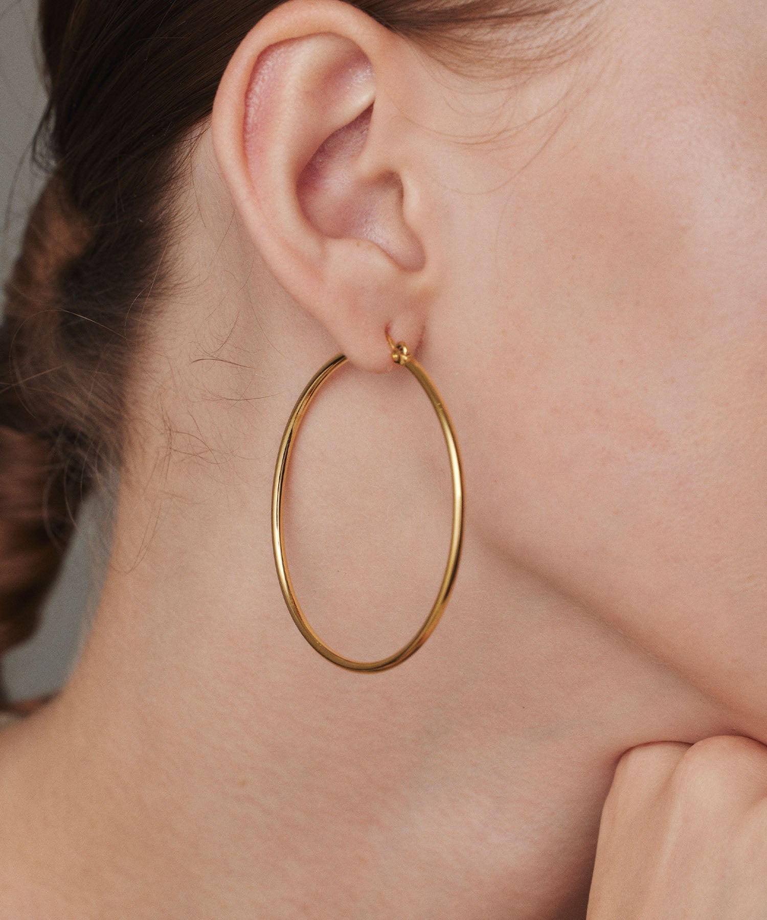 ゴールド]ループピアス50mm