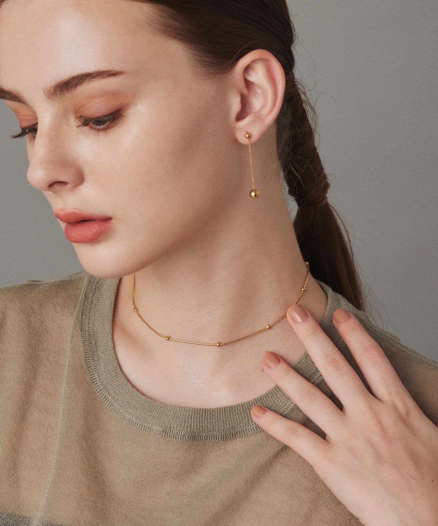 [Gold] Dotball Necklace