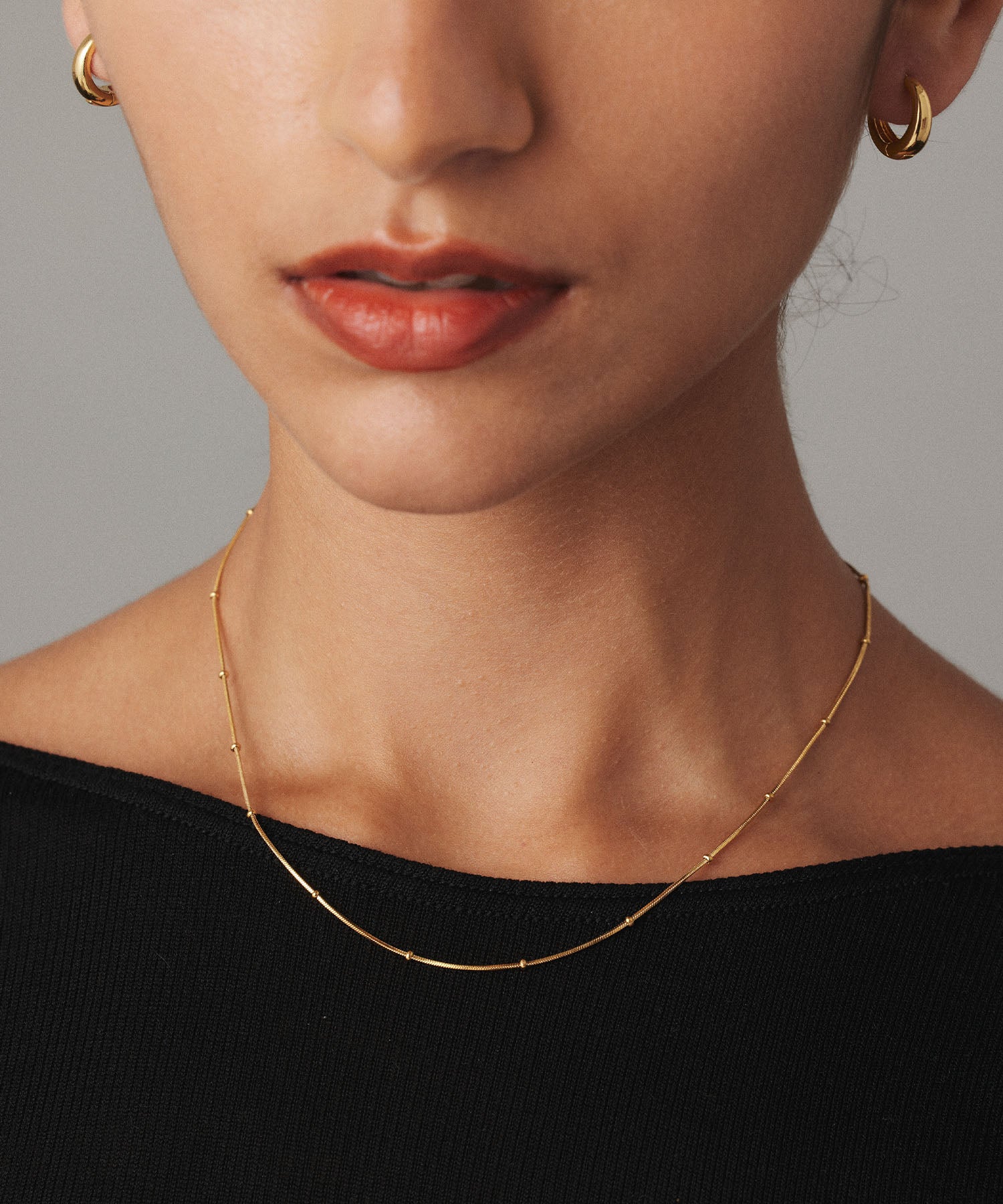 [Gold] Point Dot Necklace