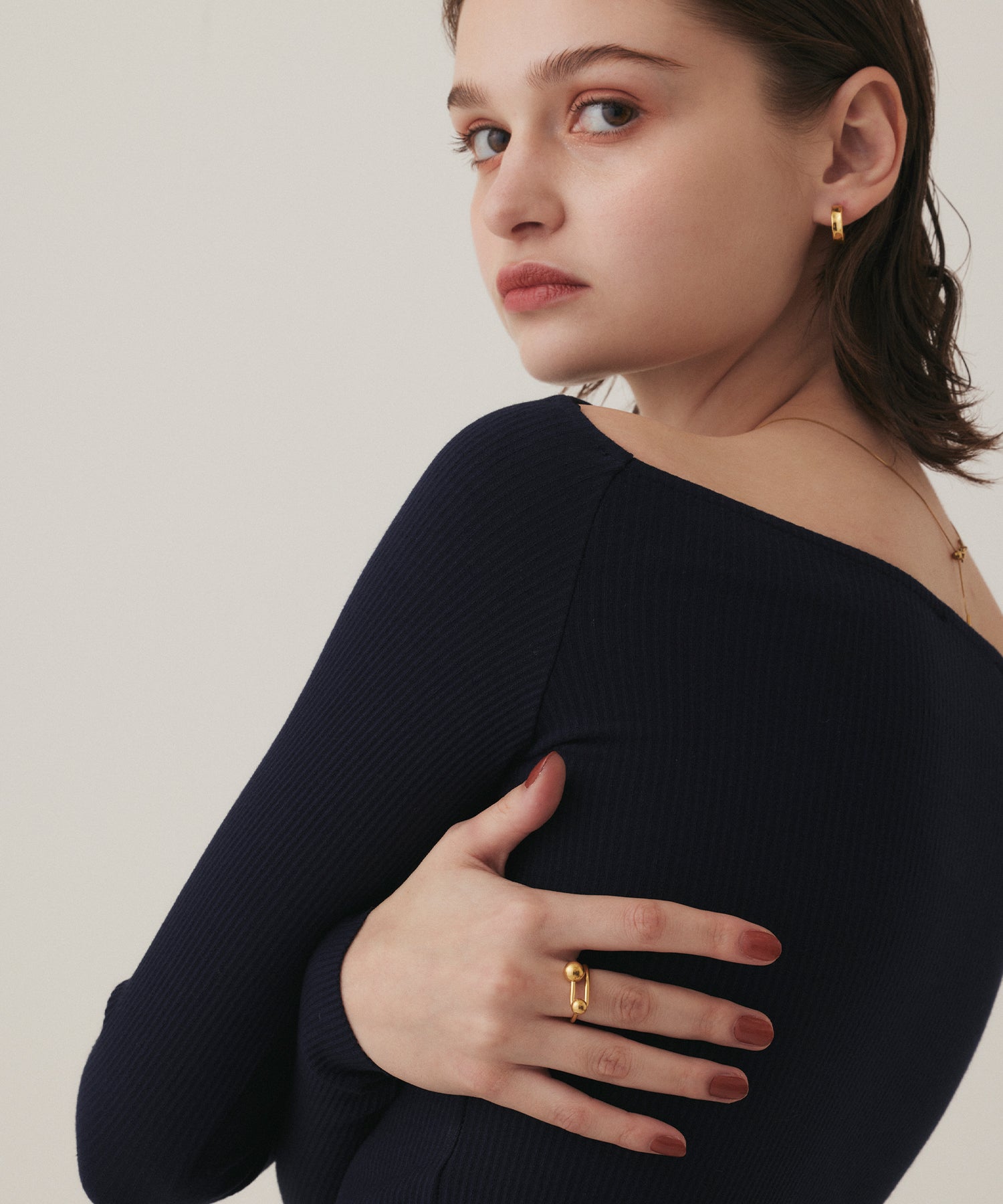 [Gold] Ball Hook Ring