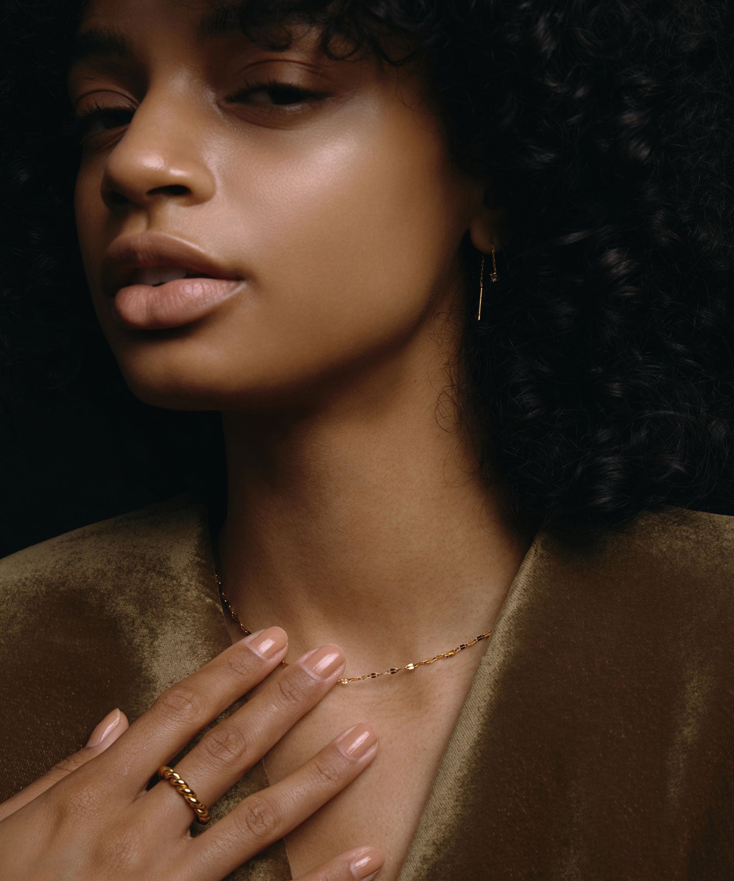 [ゴールド]ツイストフープリング