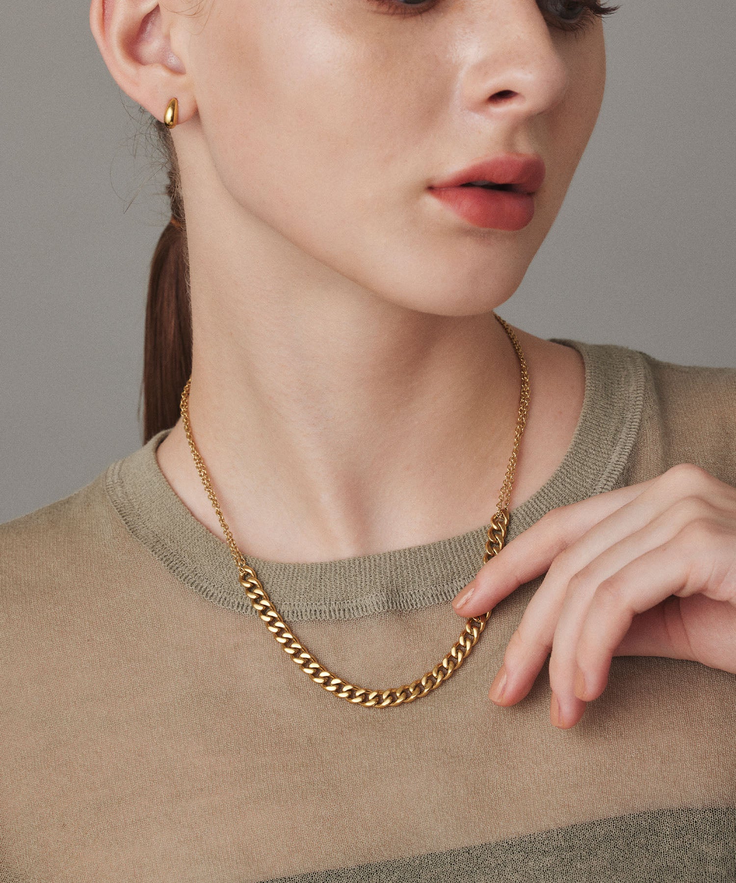 [Gold] Double Chain Necklace