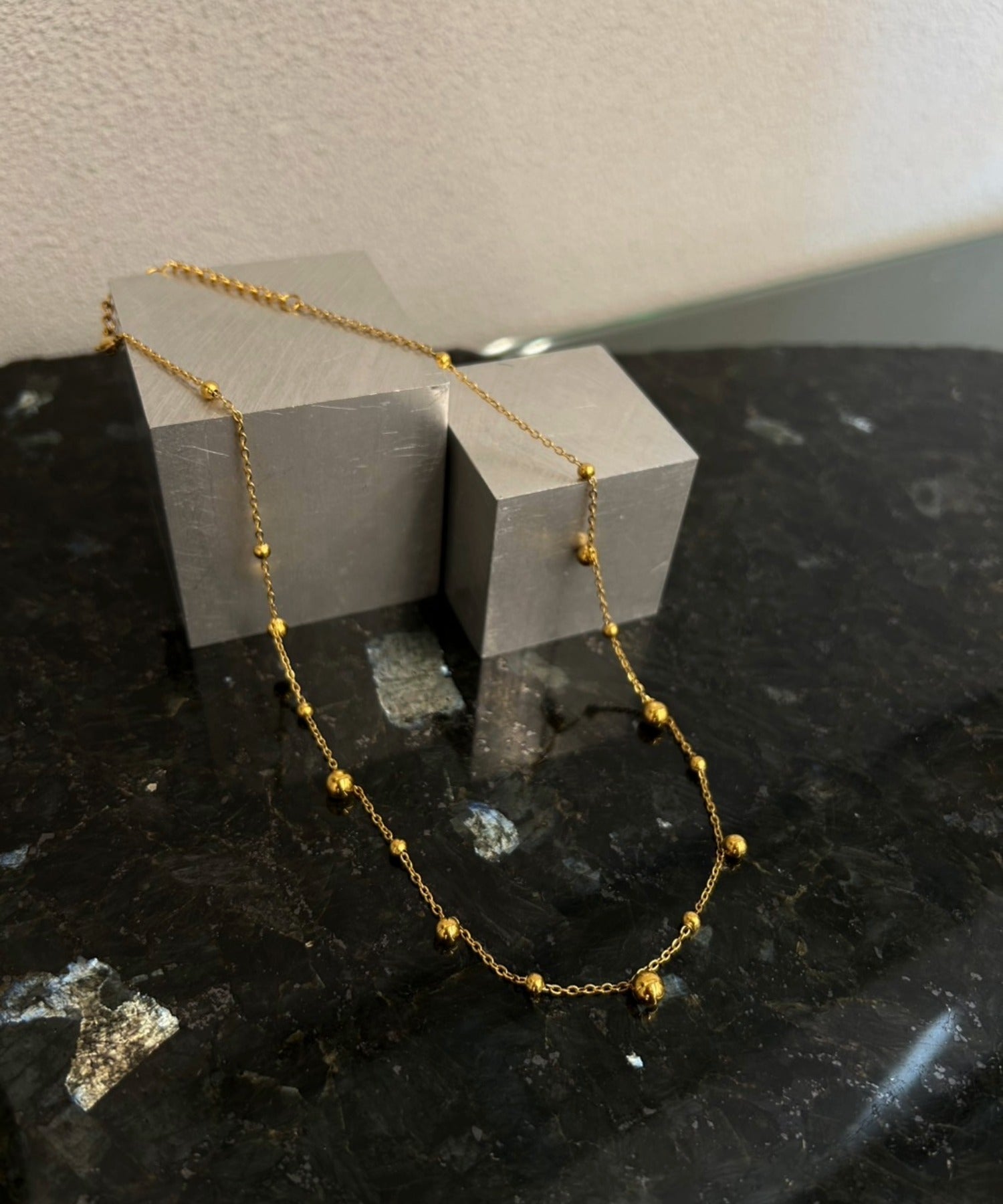 [ゴールド]ミックスボールネックレス