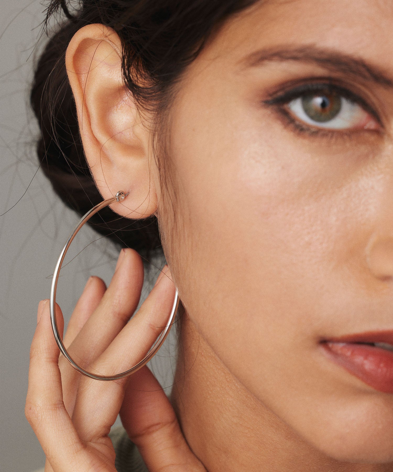 [Silver] Loop earrings 60mm