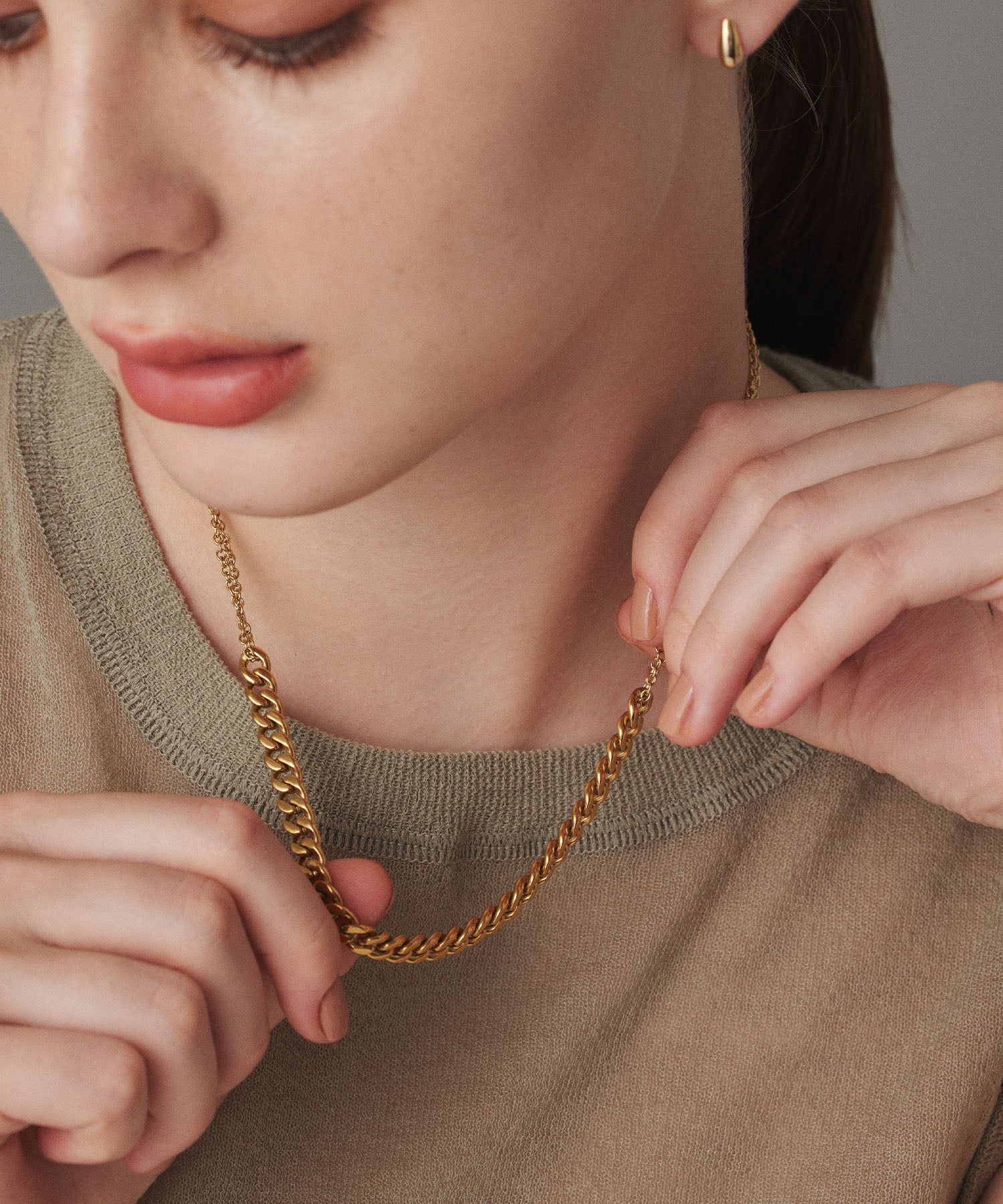 [Gold] Double Chain Necklace