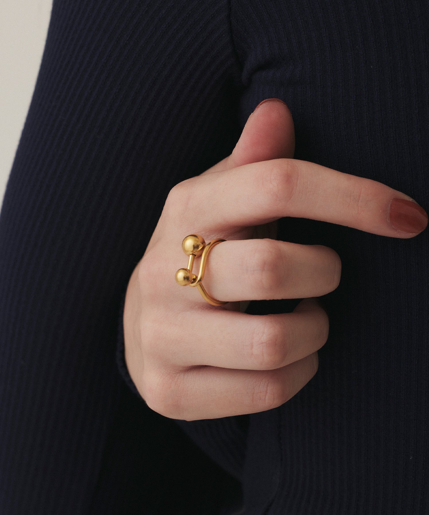 [Gold] Ball Hook Ring