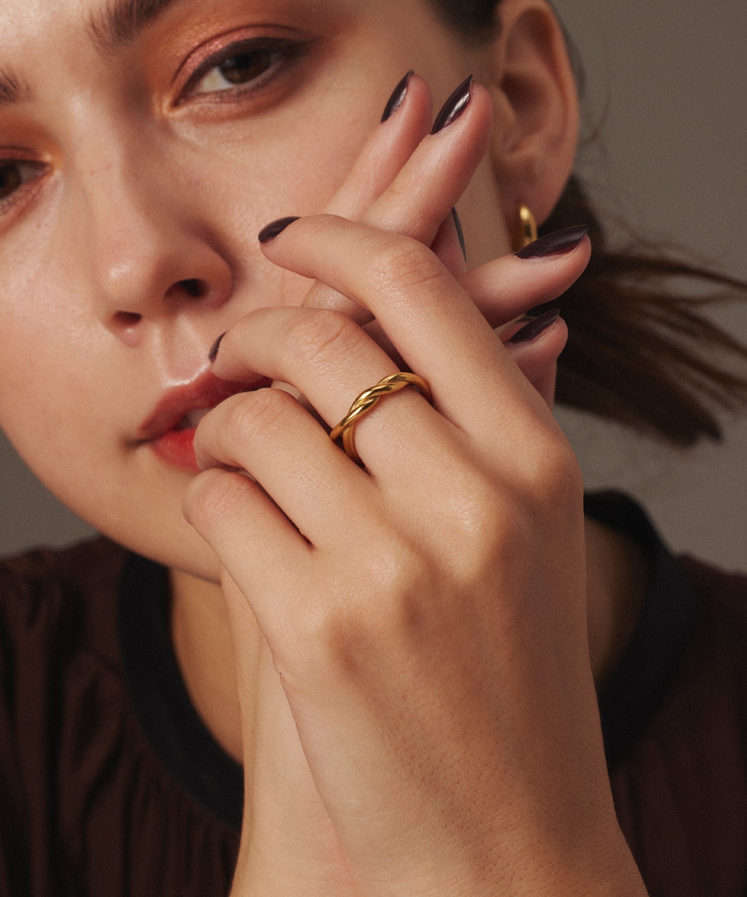 [Gold] Twist Rope Ring