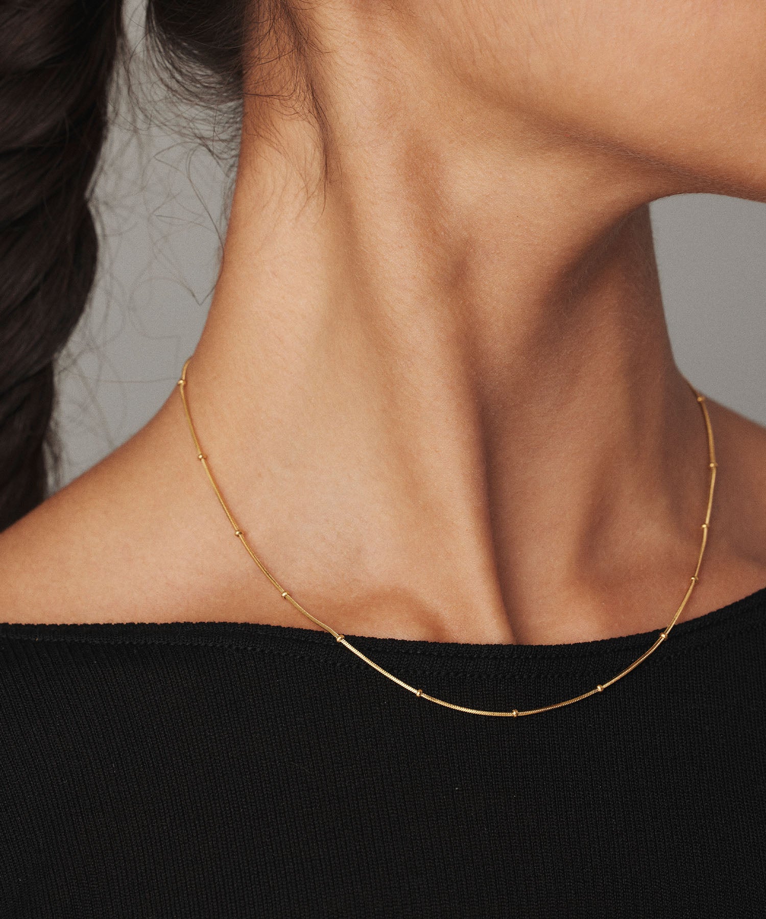 [Gold] Point Dot Necklace