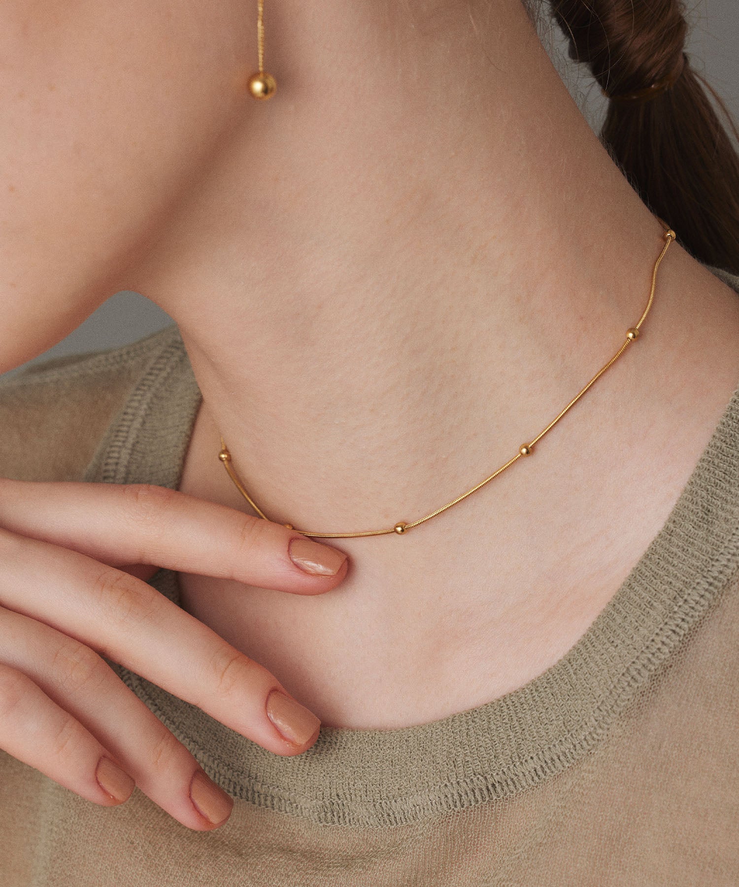 [Gold] Dotball Necklace