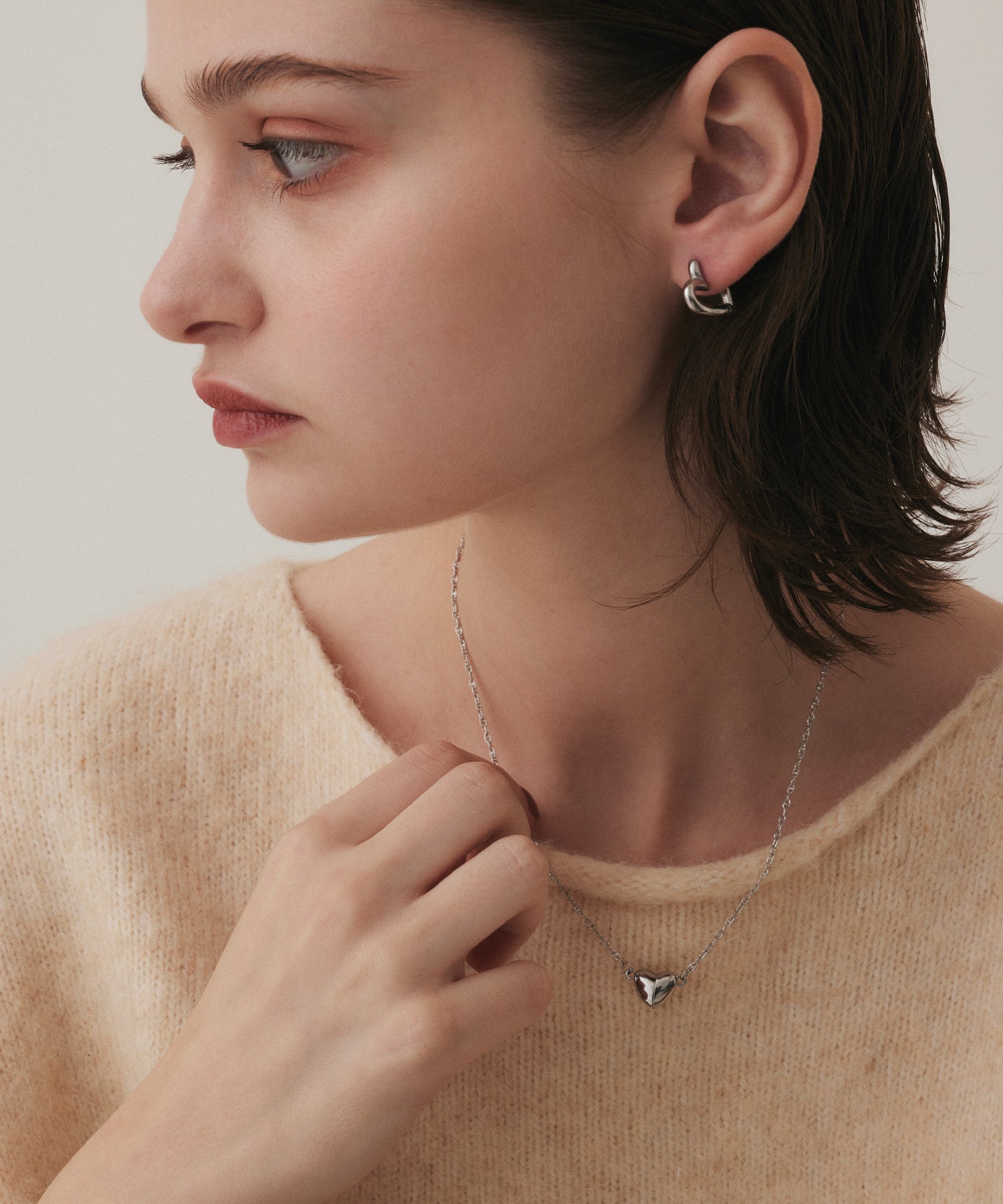 leeENoir■Sanding Heart Earring ピアス/送料関税込 アニカイネズ ANNIKA INEZ ANNIKA INEZ ピアス Voluptuous Heart