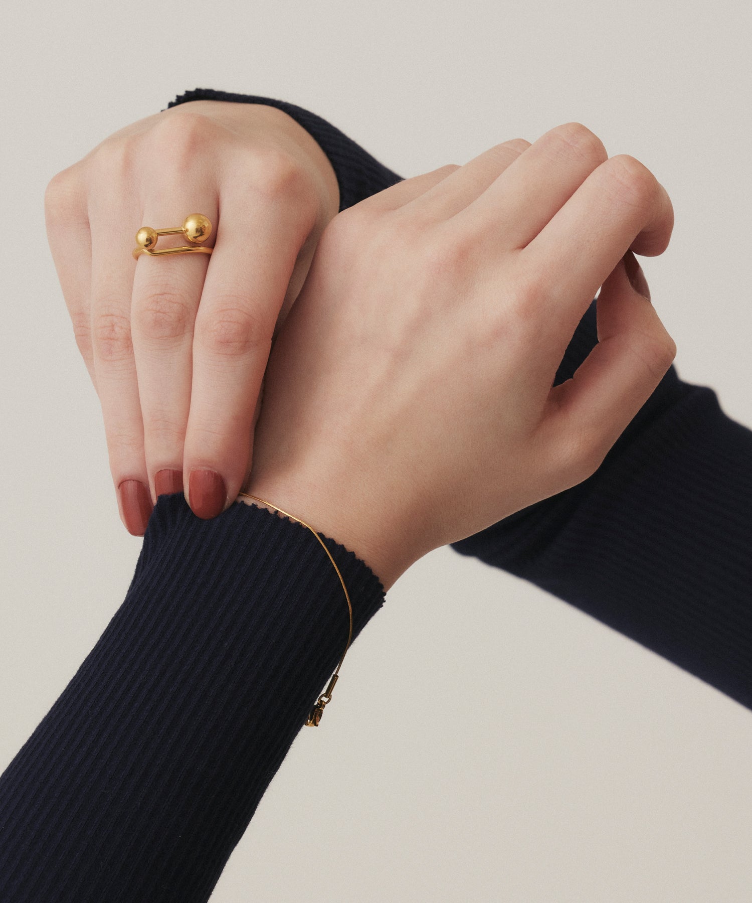 [Gold] Ball Hook Ring