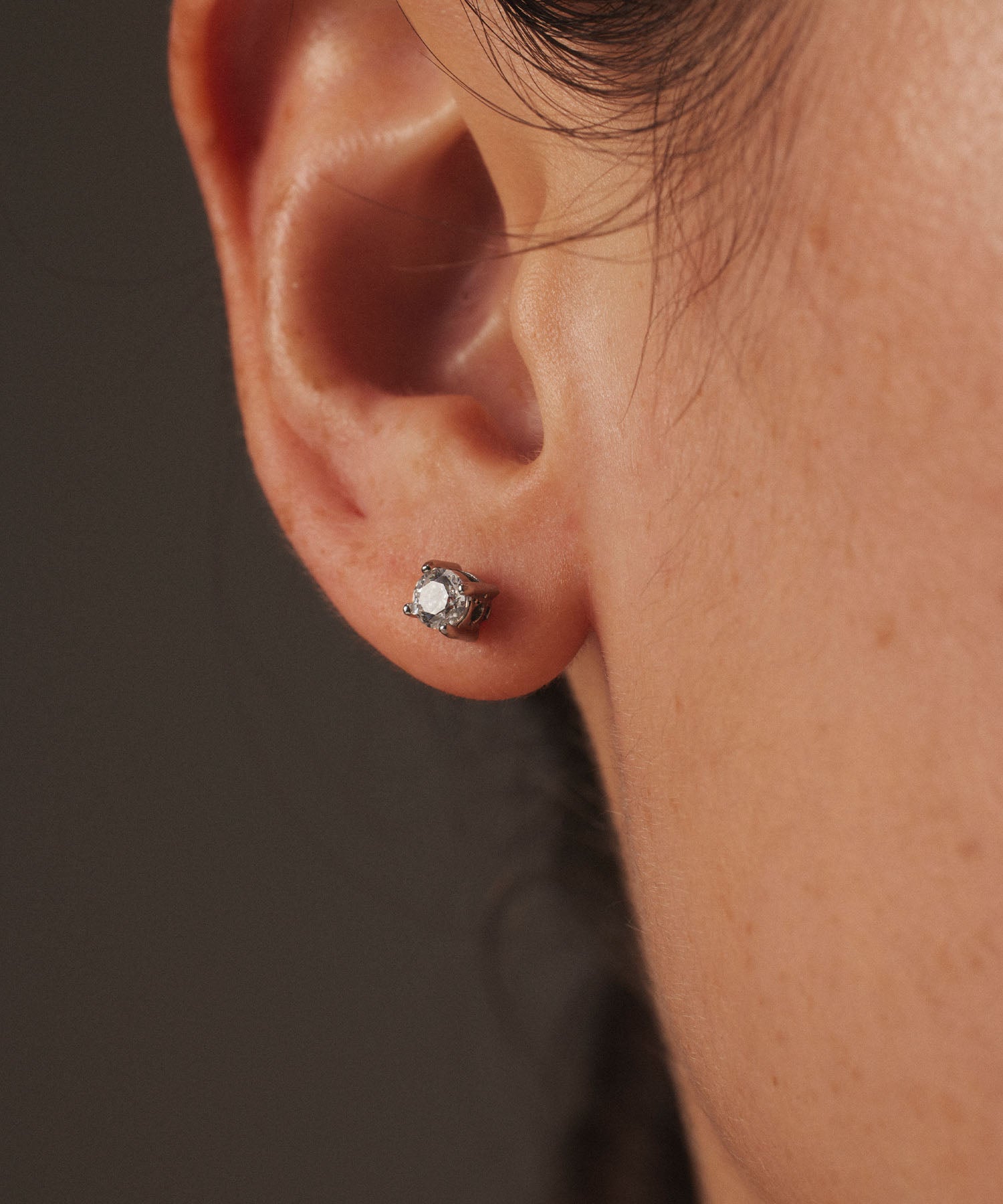 [Silver] Zirconia earrings