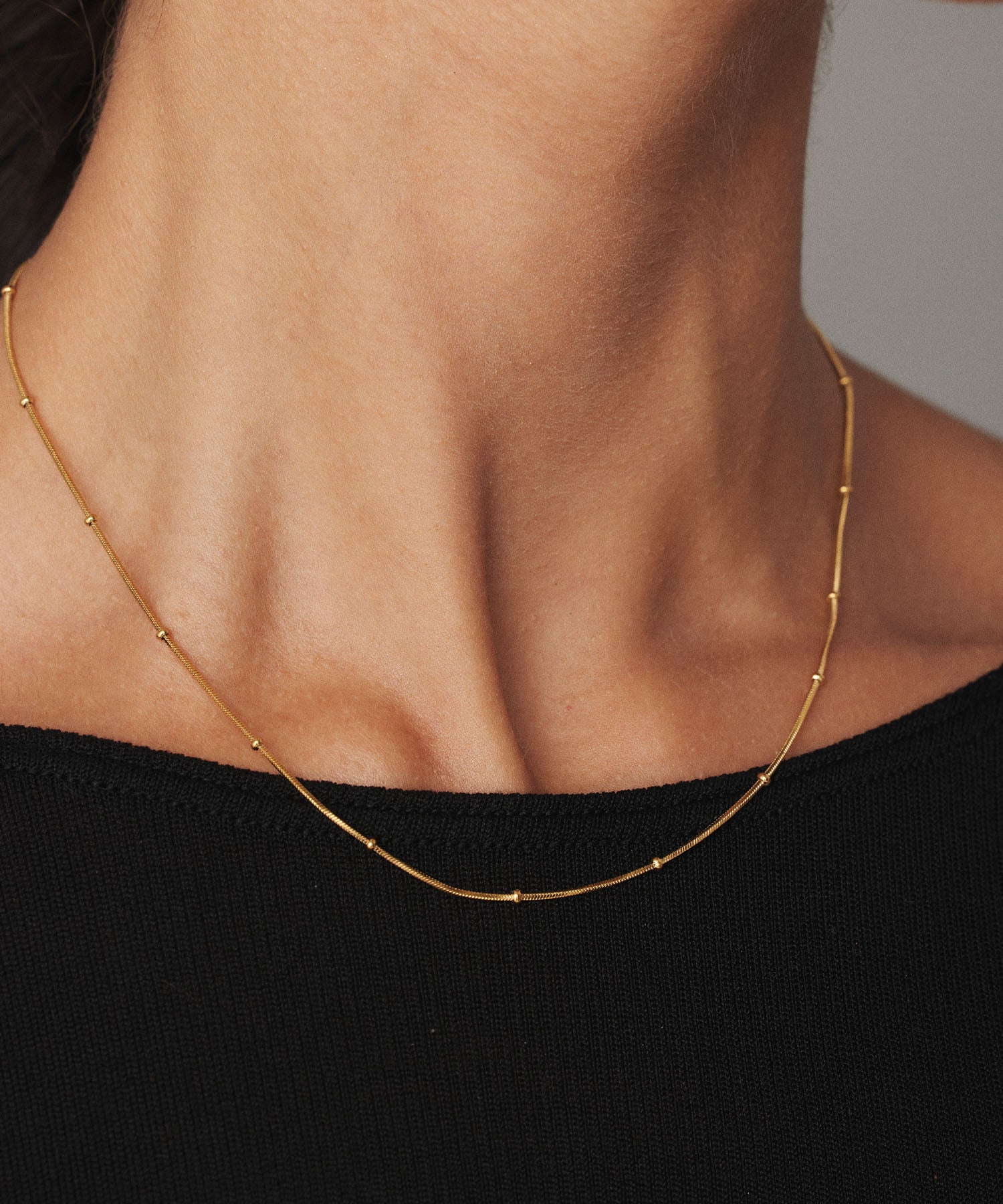 [Gold] Point Dot Necklace